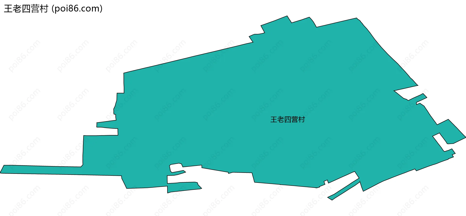 王老四营村边界地图