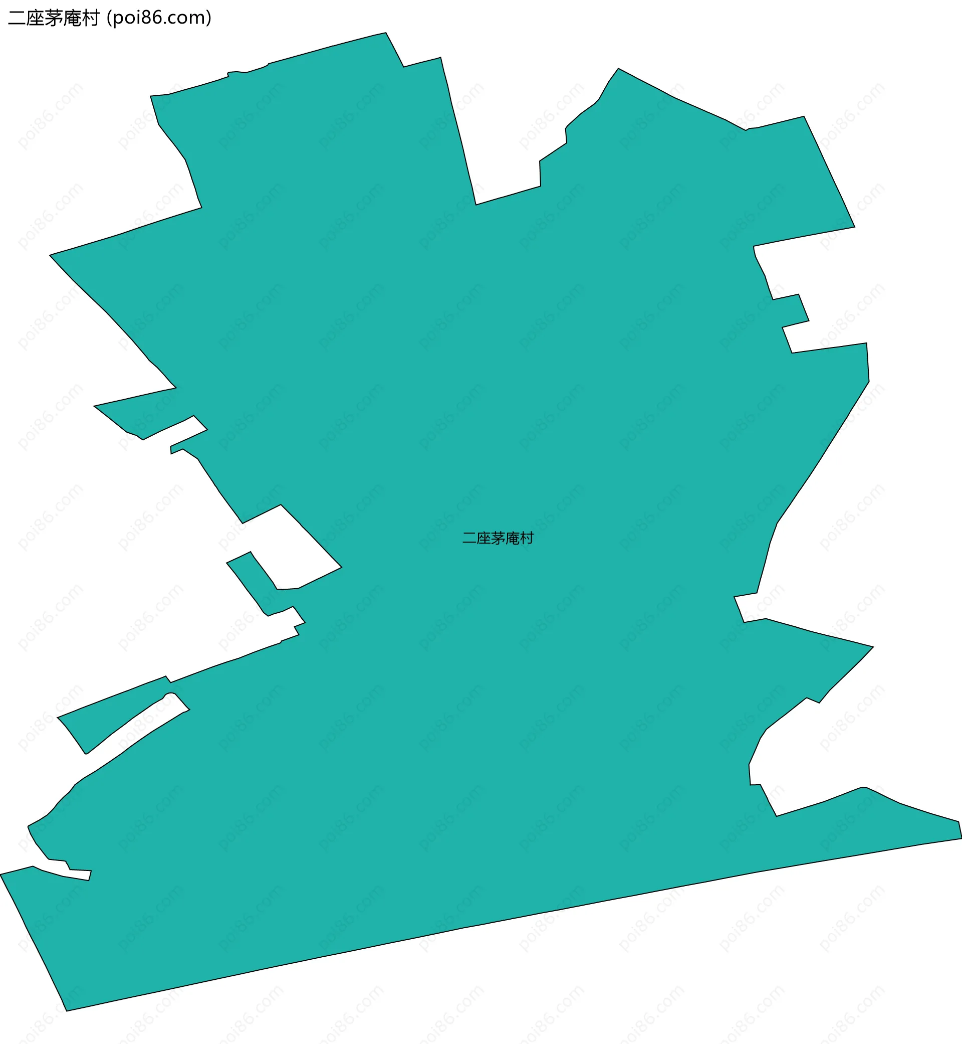 二座茅庵村边界地图