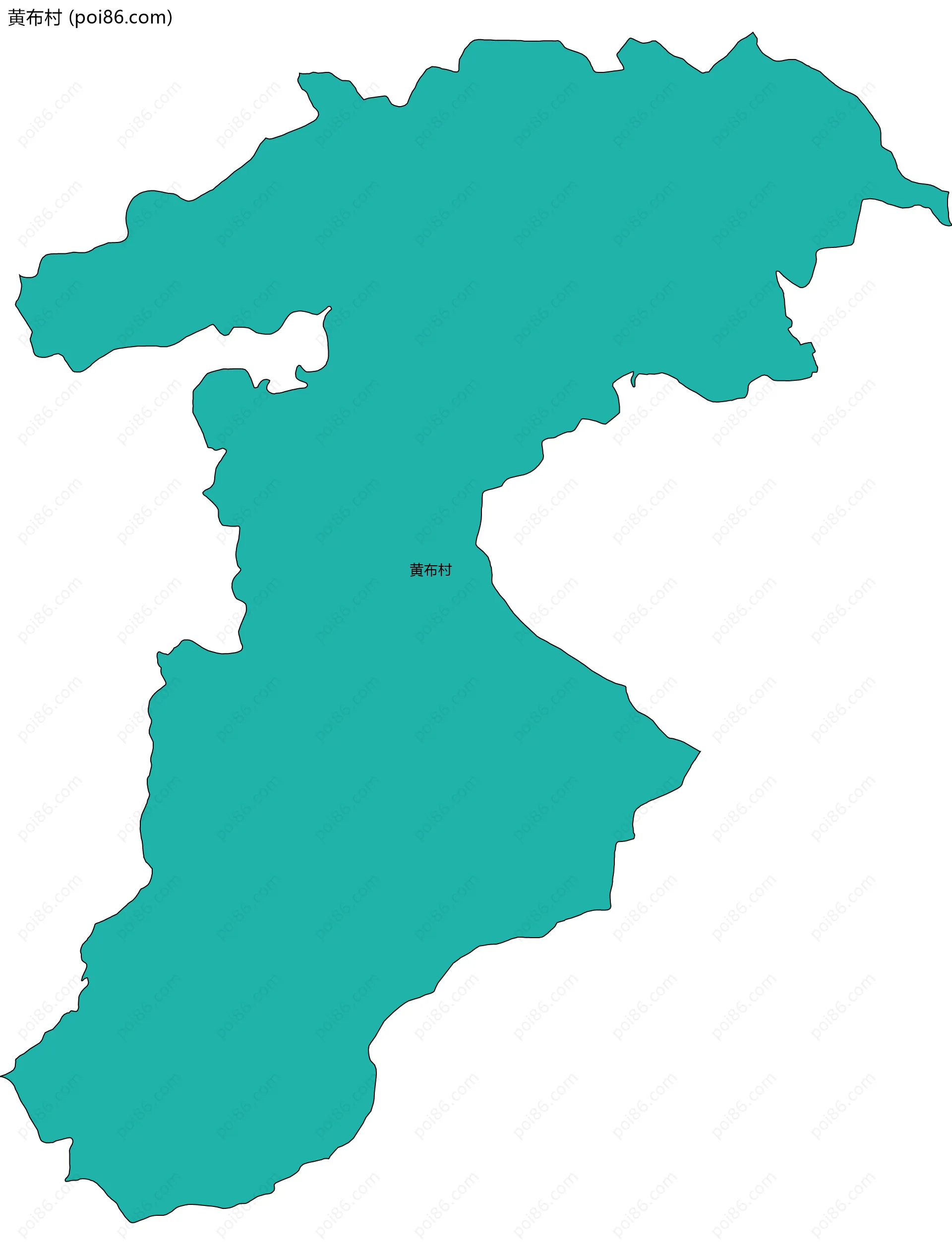黄布村边界地图