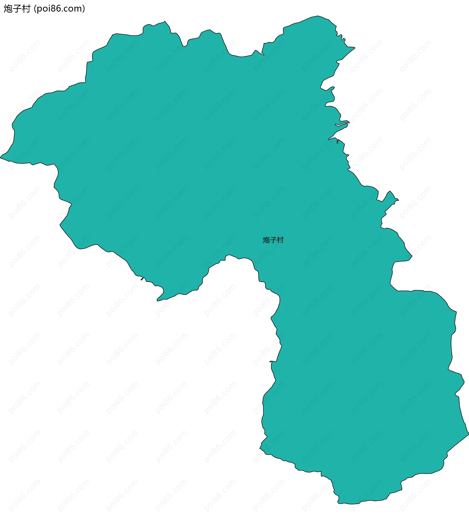 炮子村边界地图