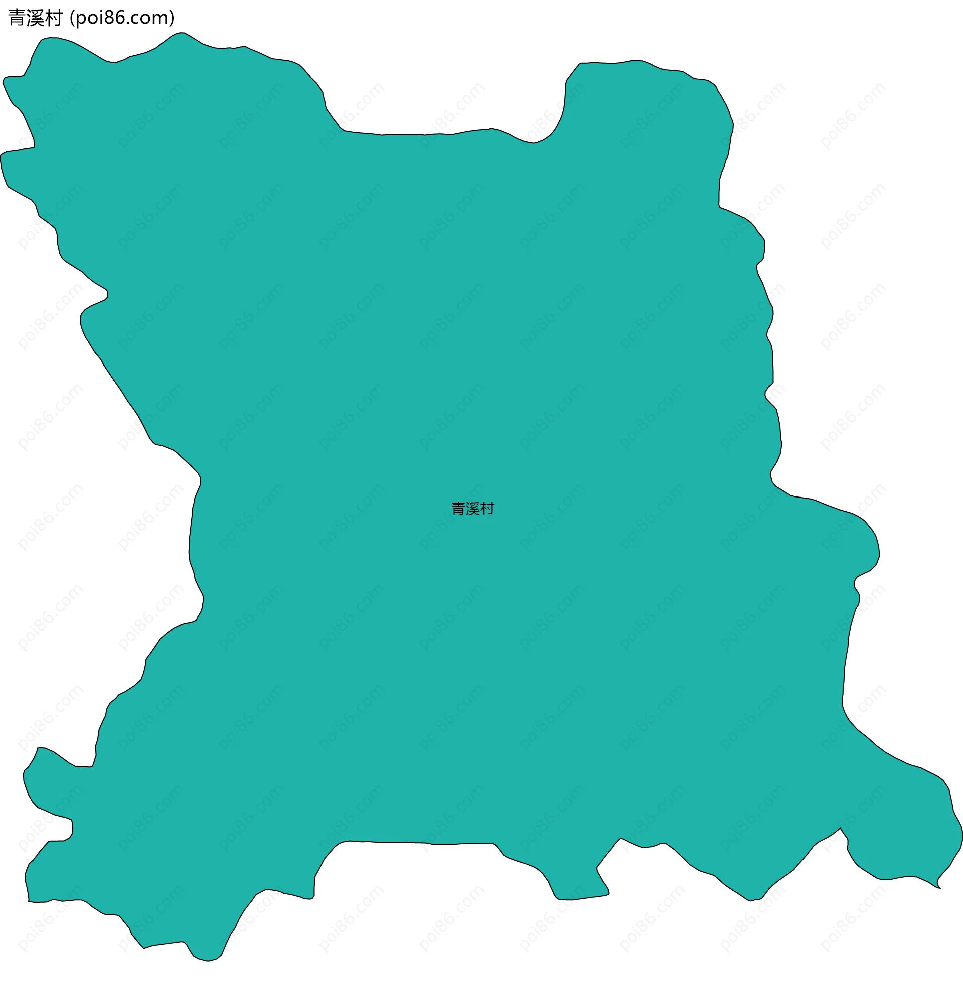 青溪村边界地图