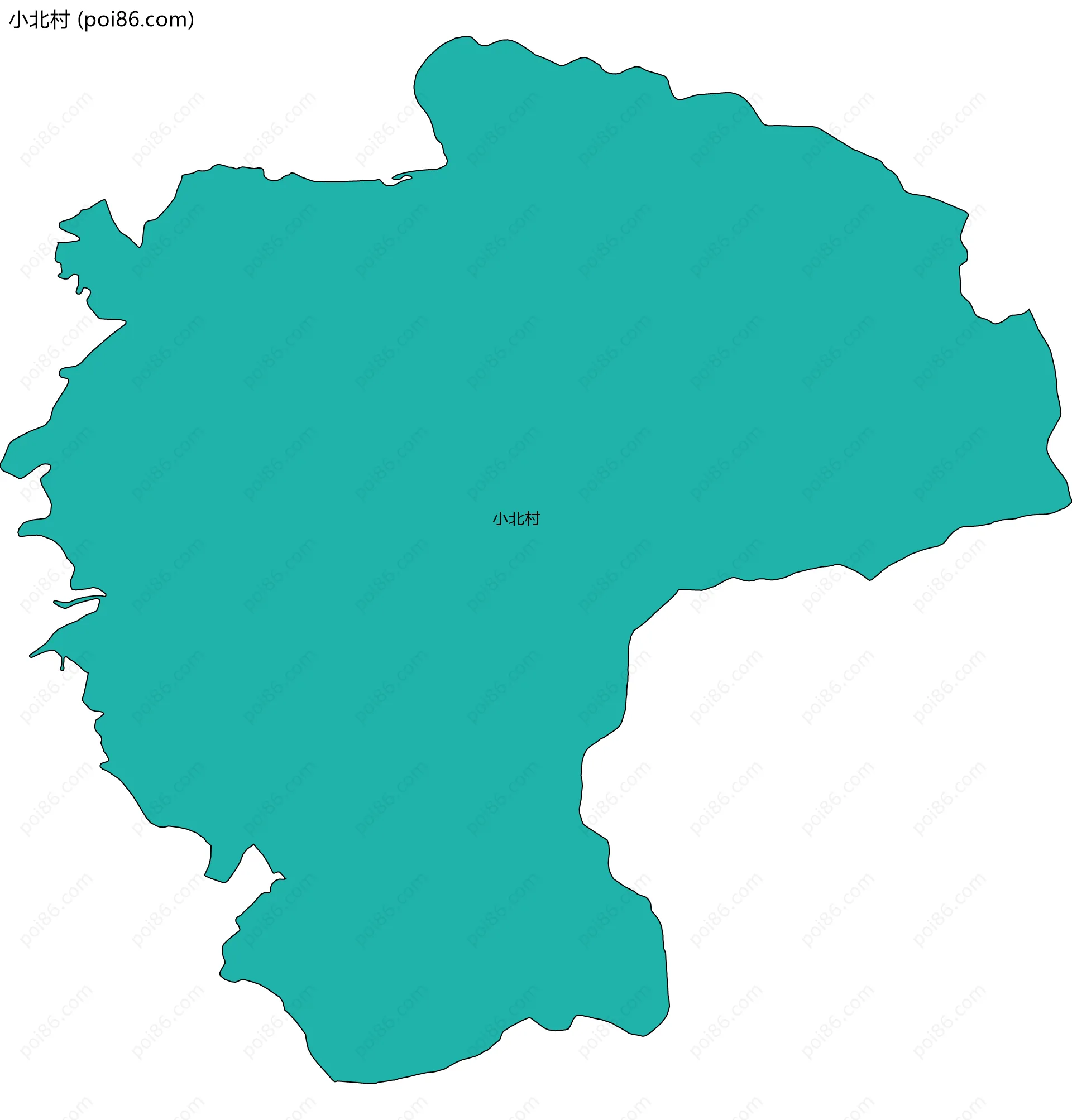 小北村边界地图