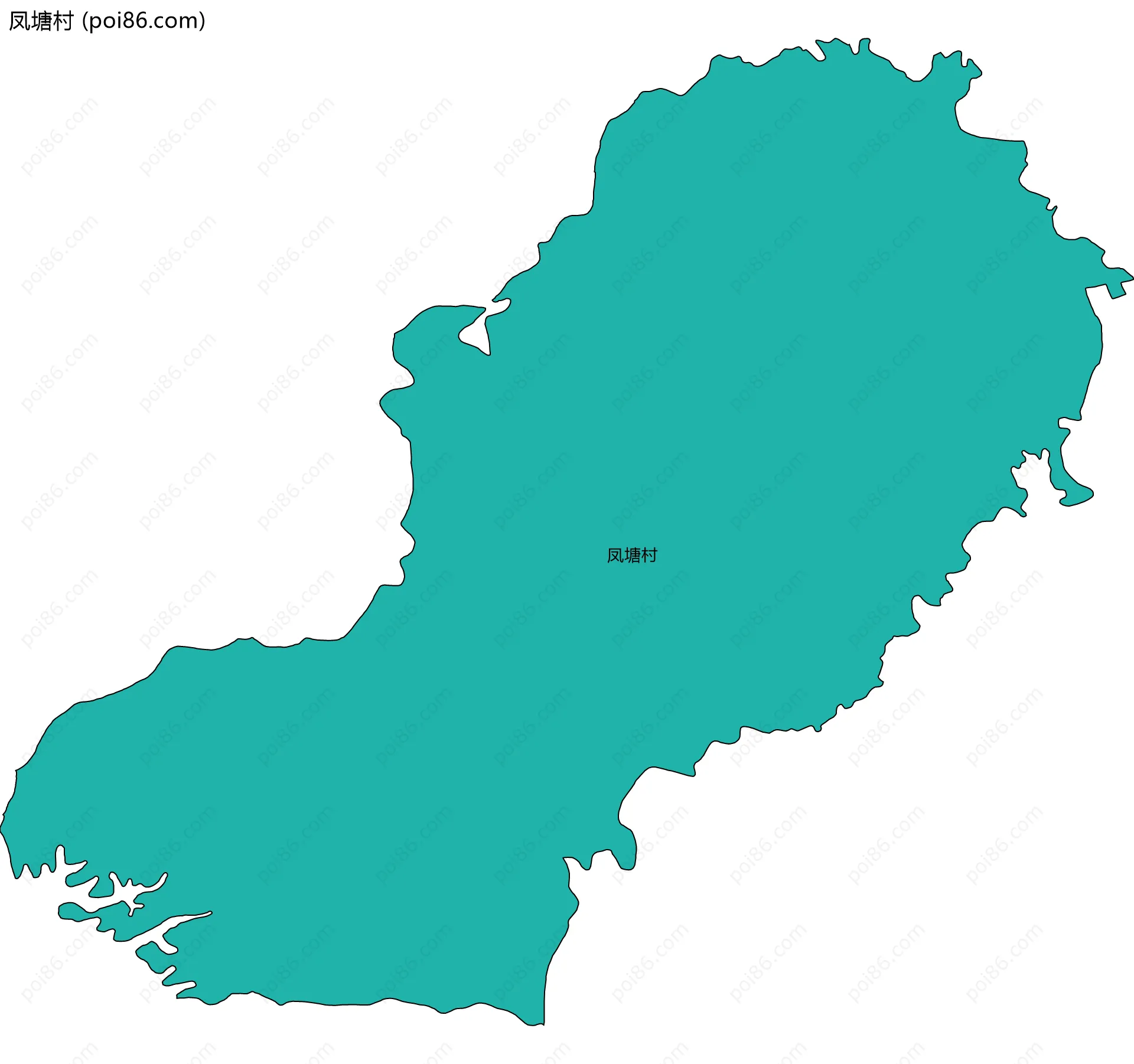 凤塘村边界地图