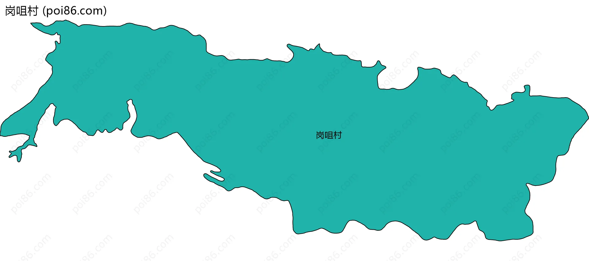 岗咀村边界地图