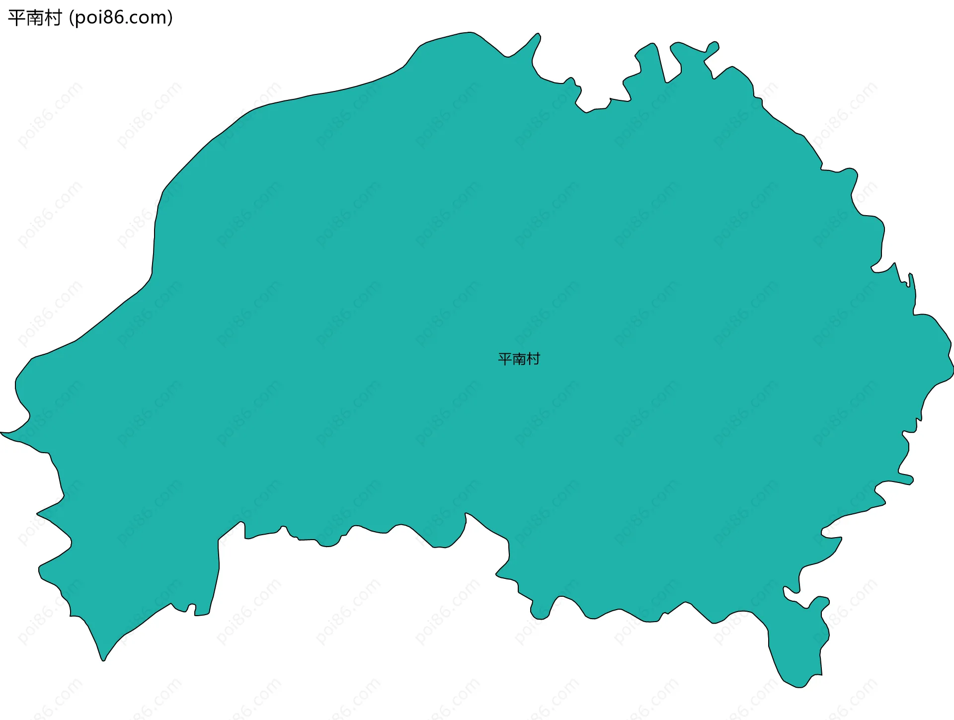 平南村边界地图