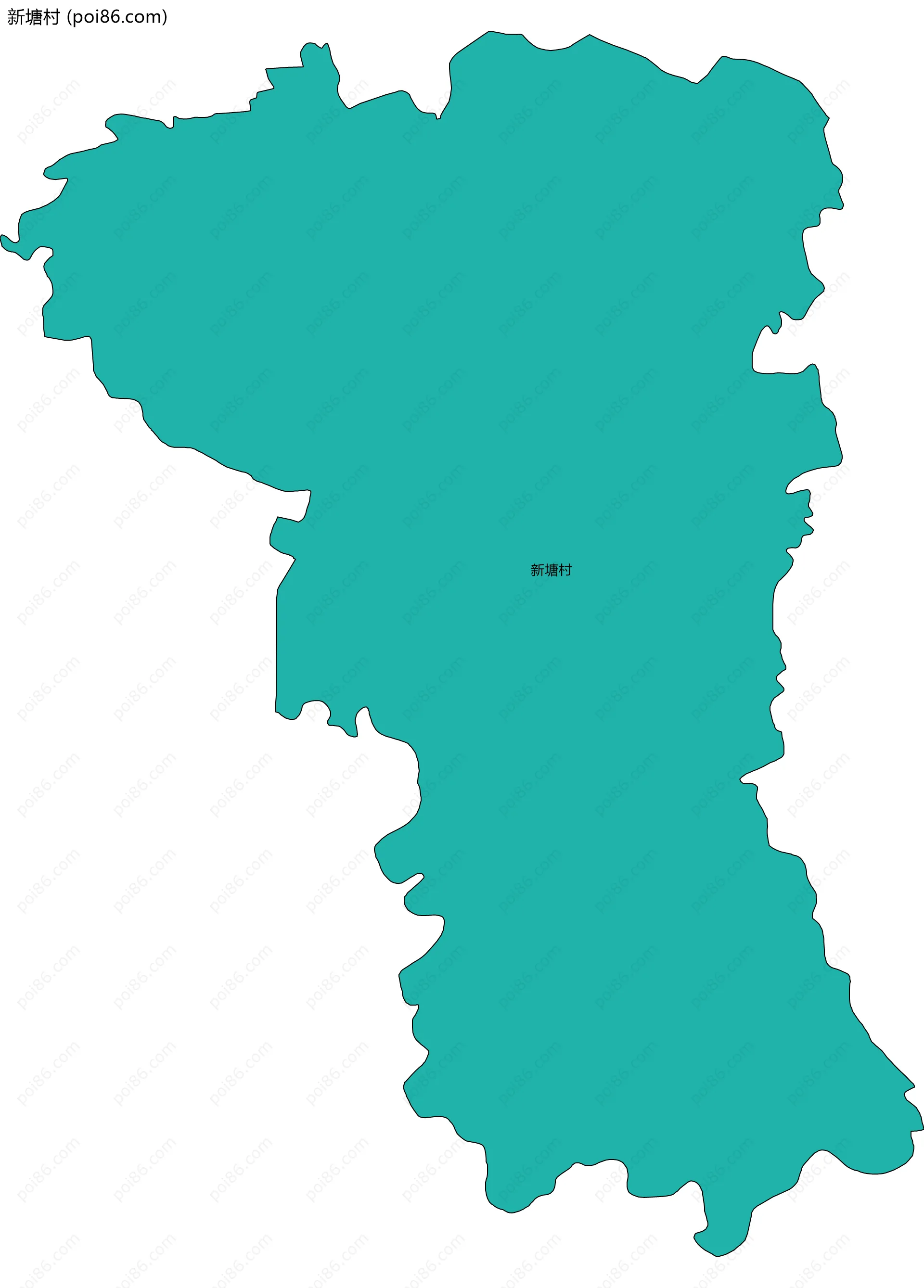 新塘村边界地图