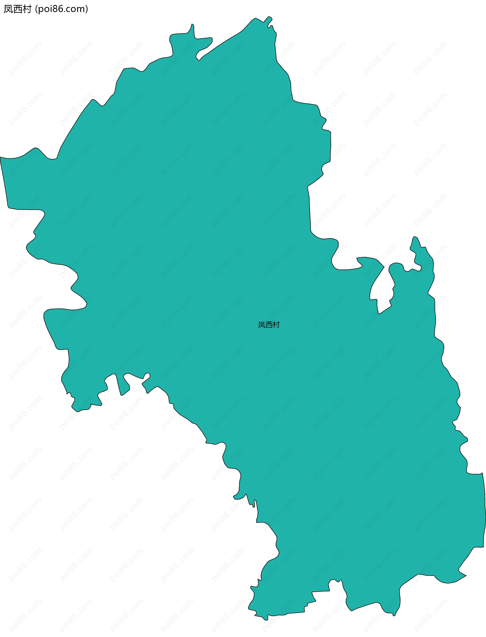 凤西村边界地图