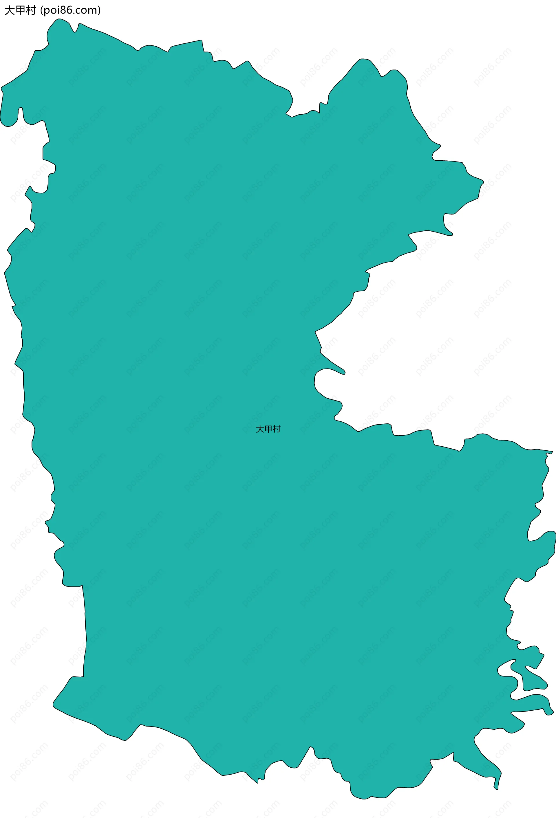 大甲村边界地图