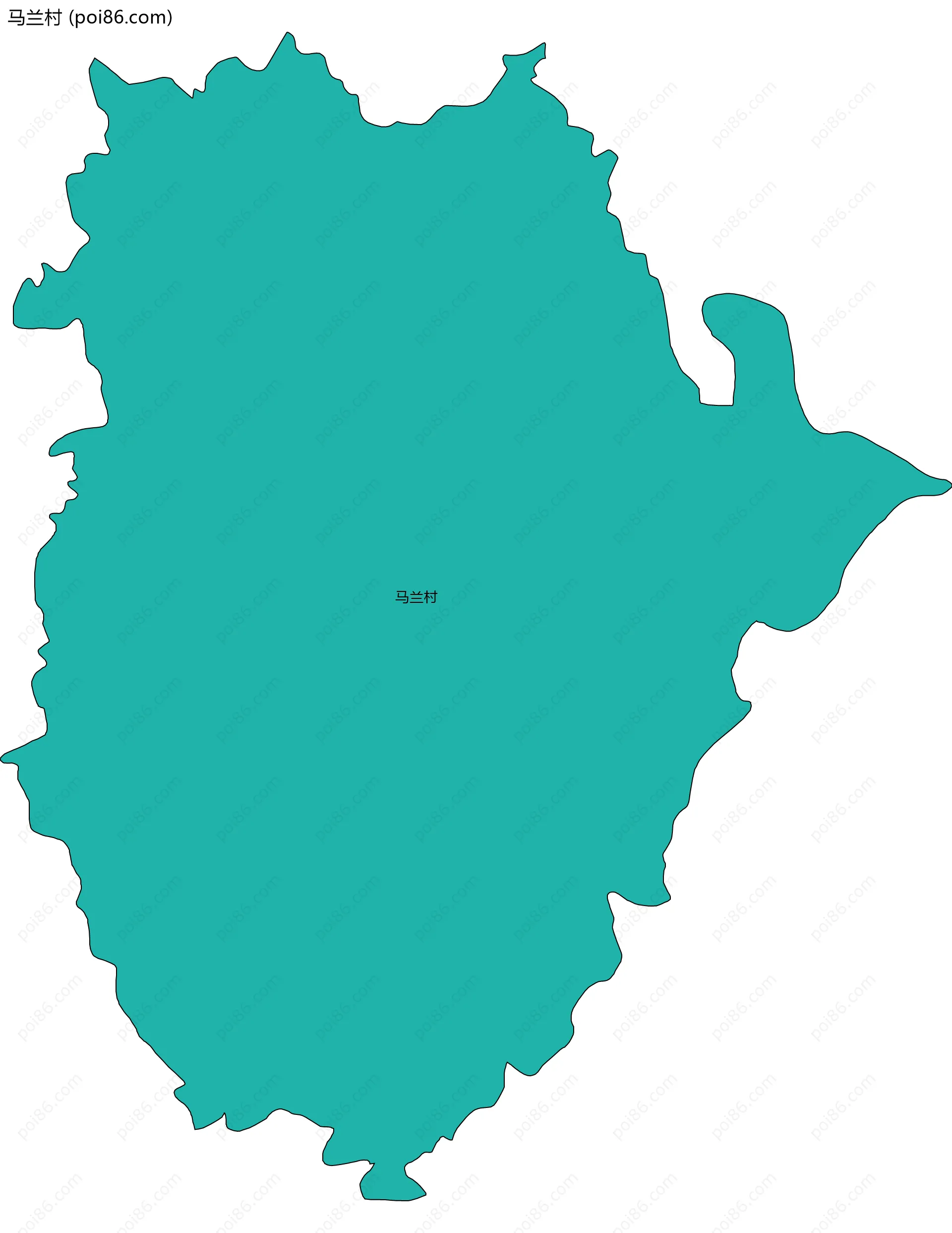 马兰村边界地图