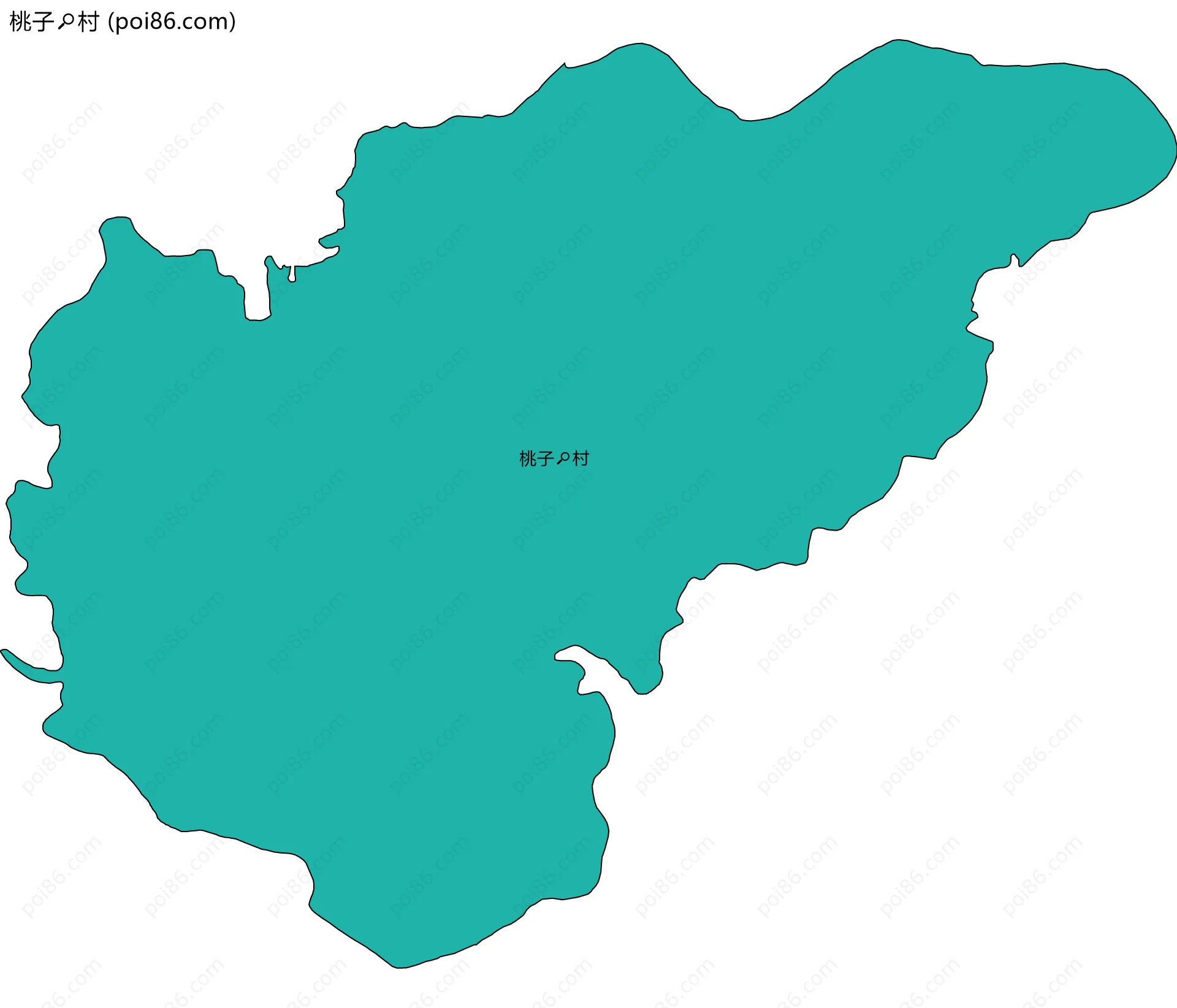 桃子村边界地图