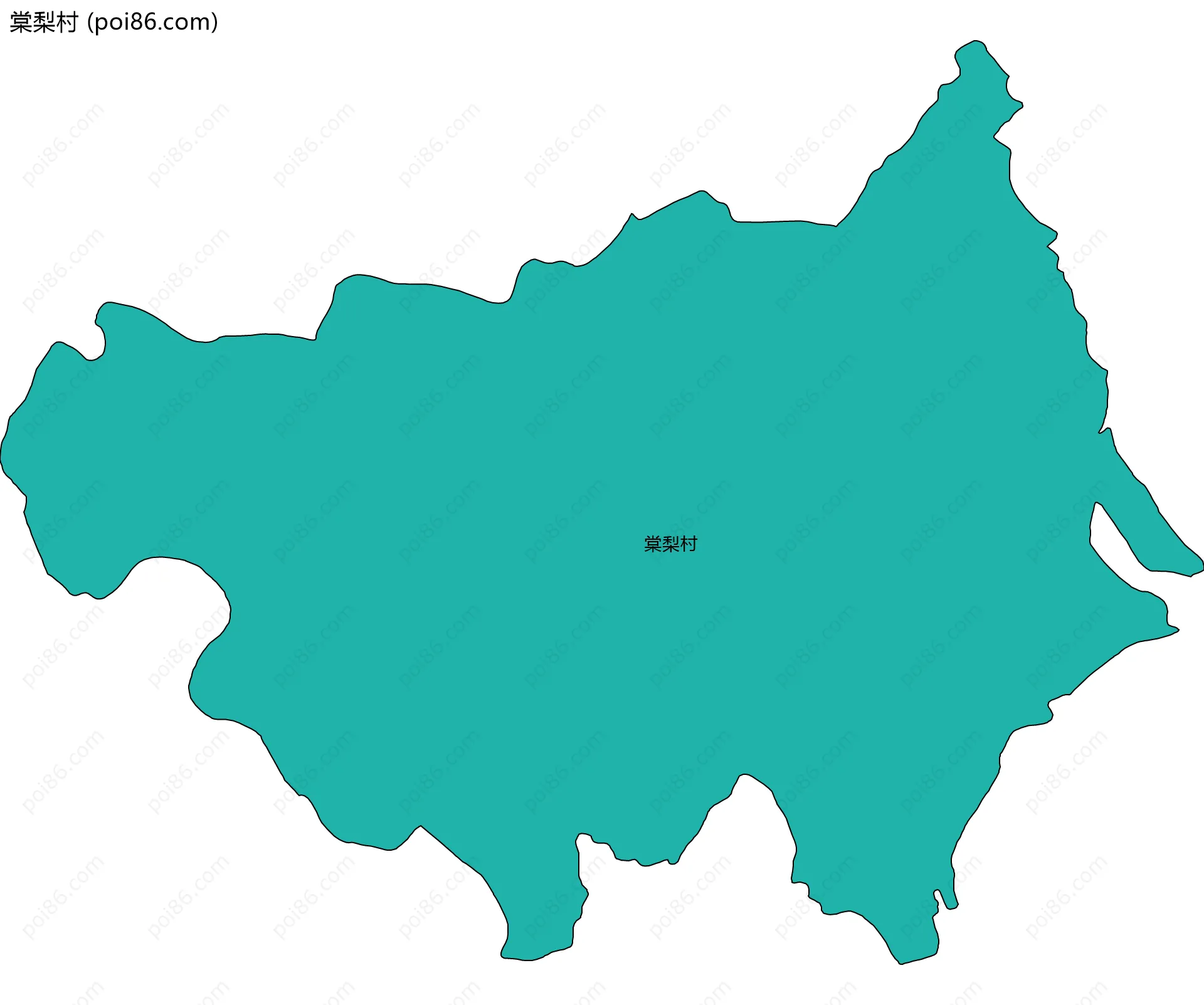 棠梨村边界地图