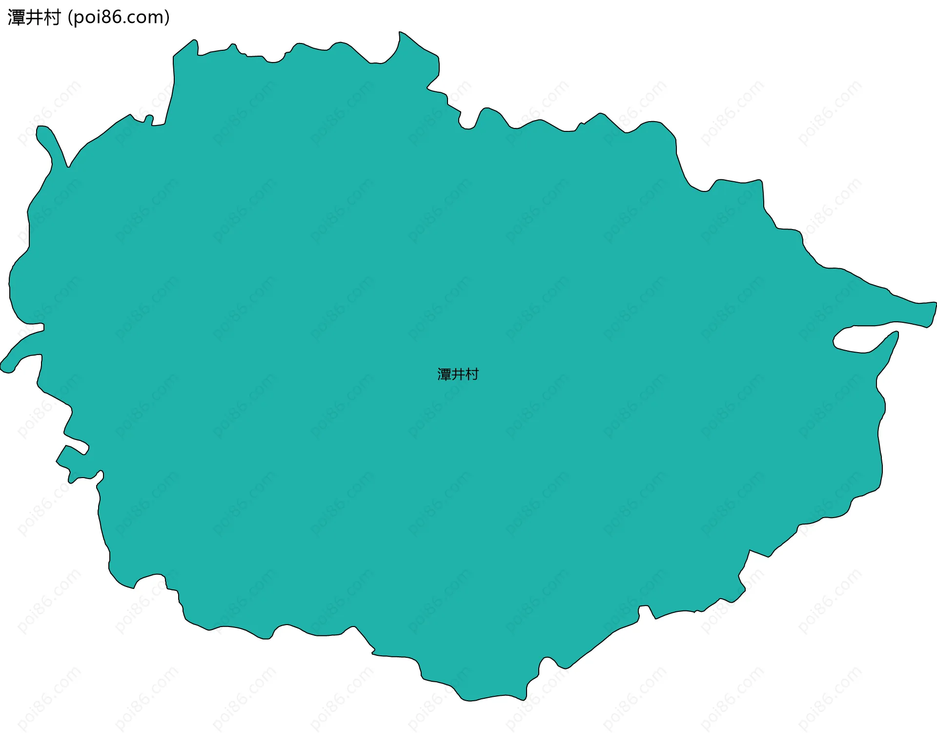 潭井村边界地图