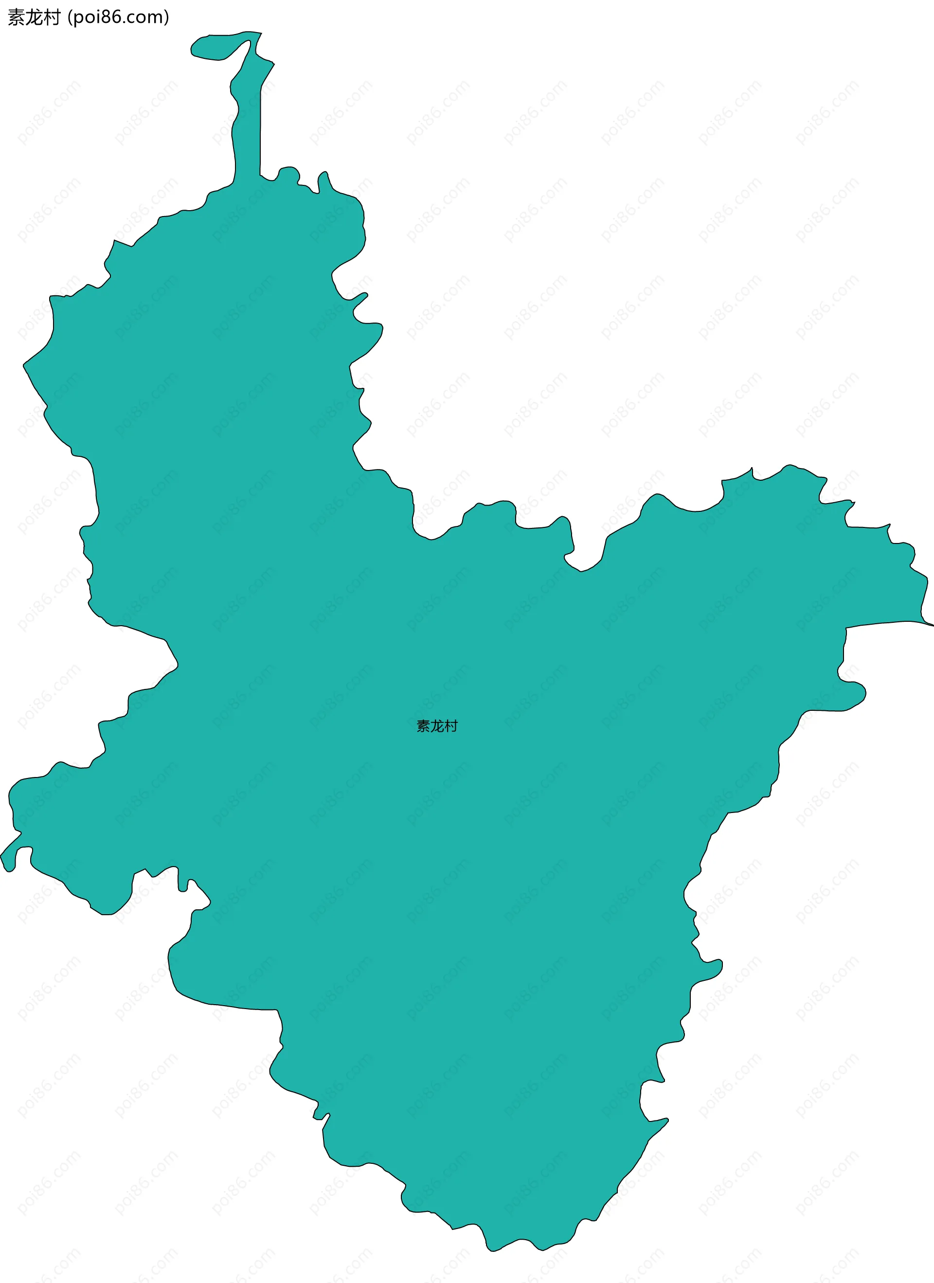 素龙村边界地图