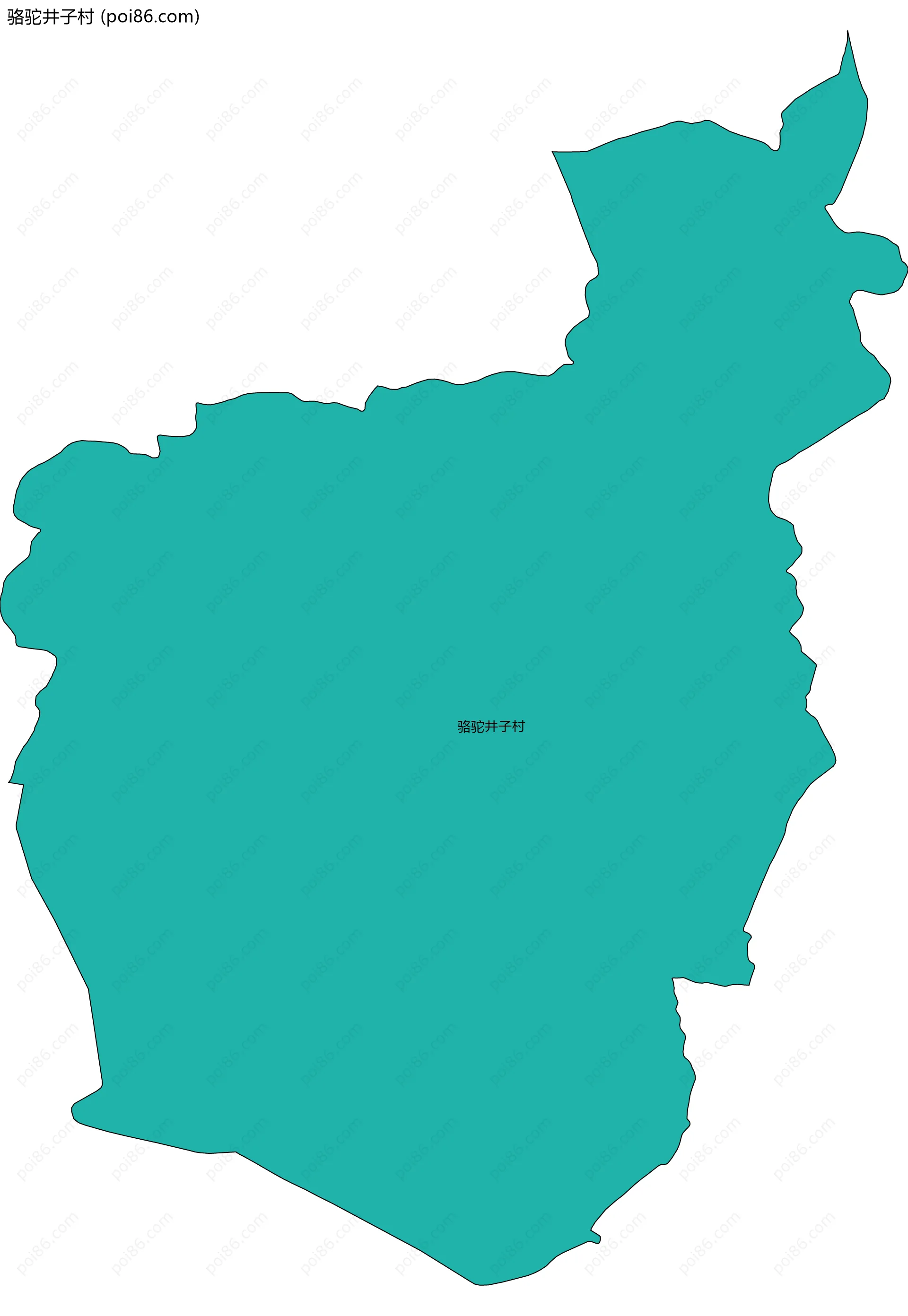 骆驼井子村边界地图