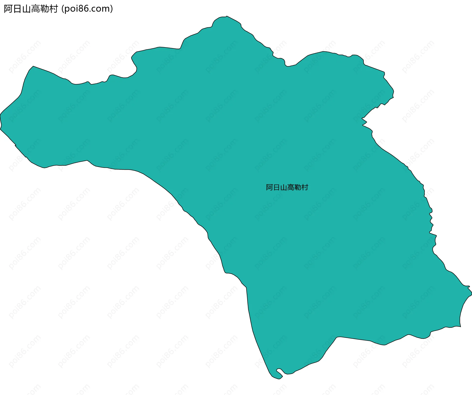 阿日山高勒村边界地图