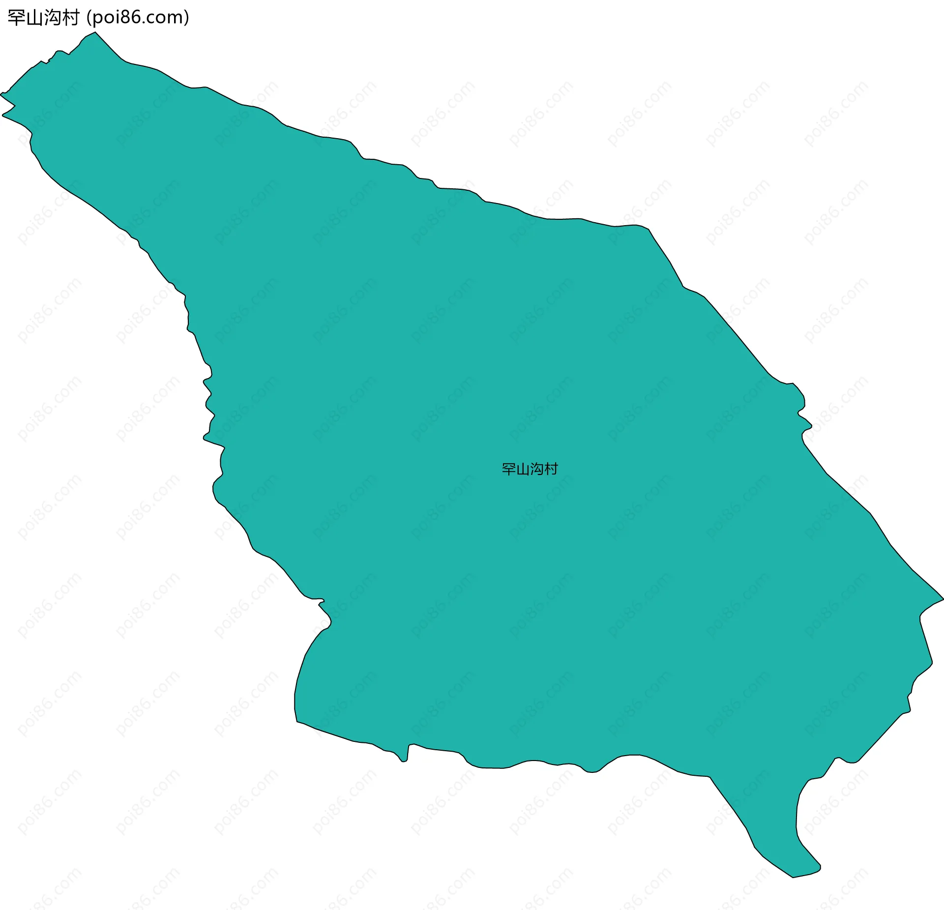 罕山沟村边界地图