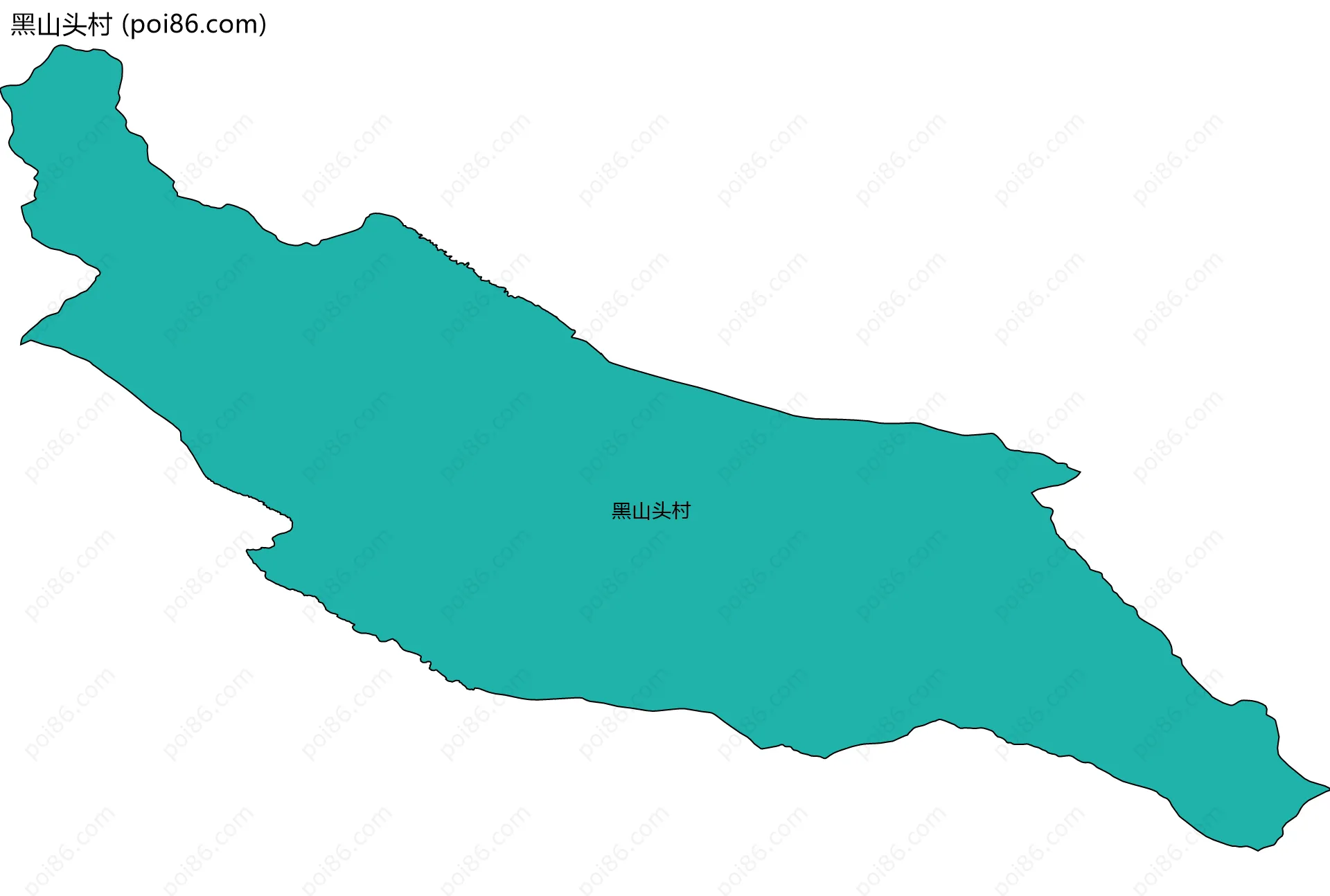 黑山头村边界地图