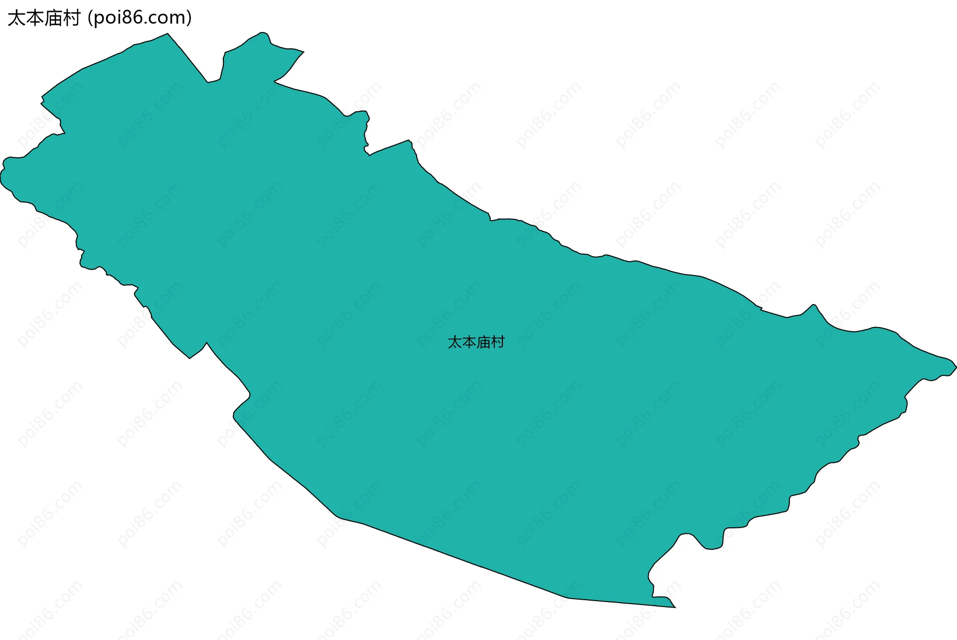 太本庙村边界地图