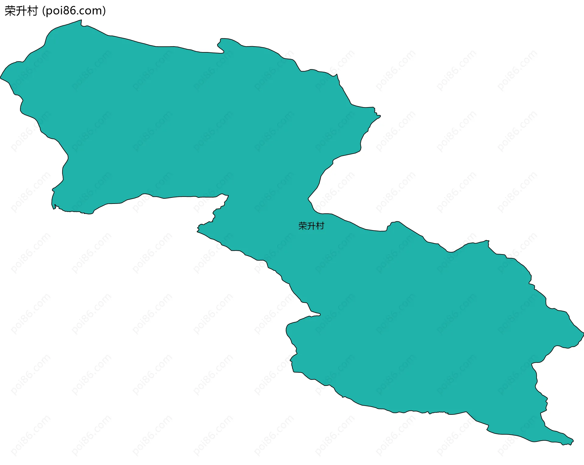 荣升村边界地图
