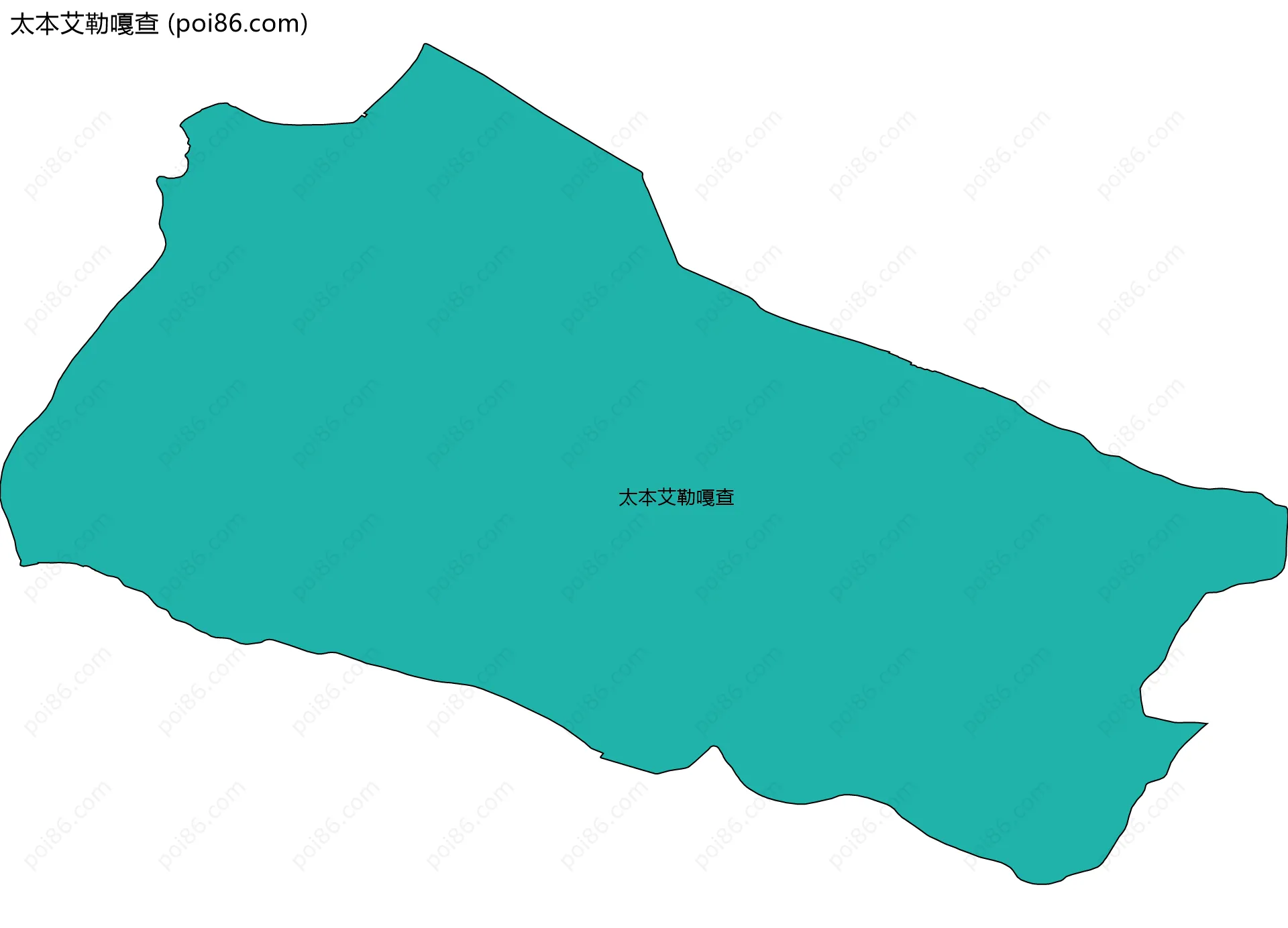 太本艾勒嘎查边界地图