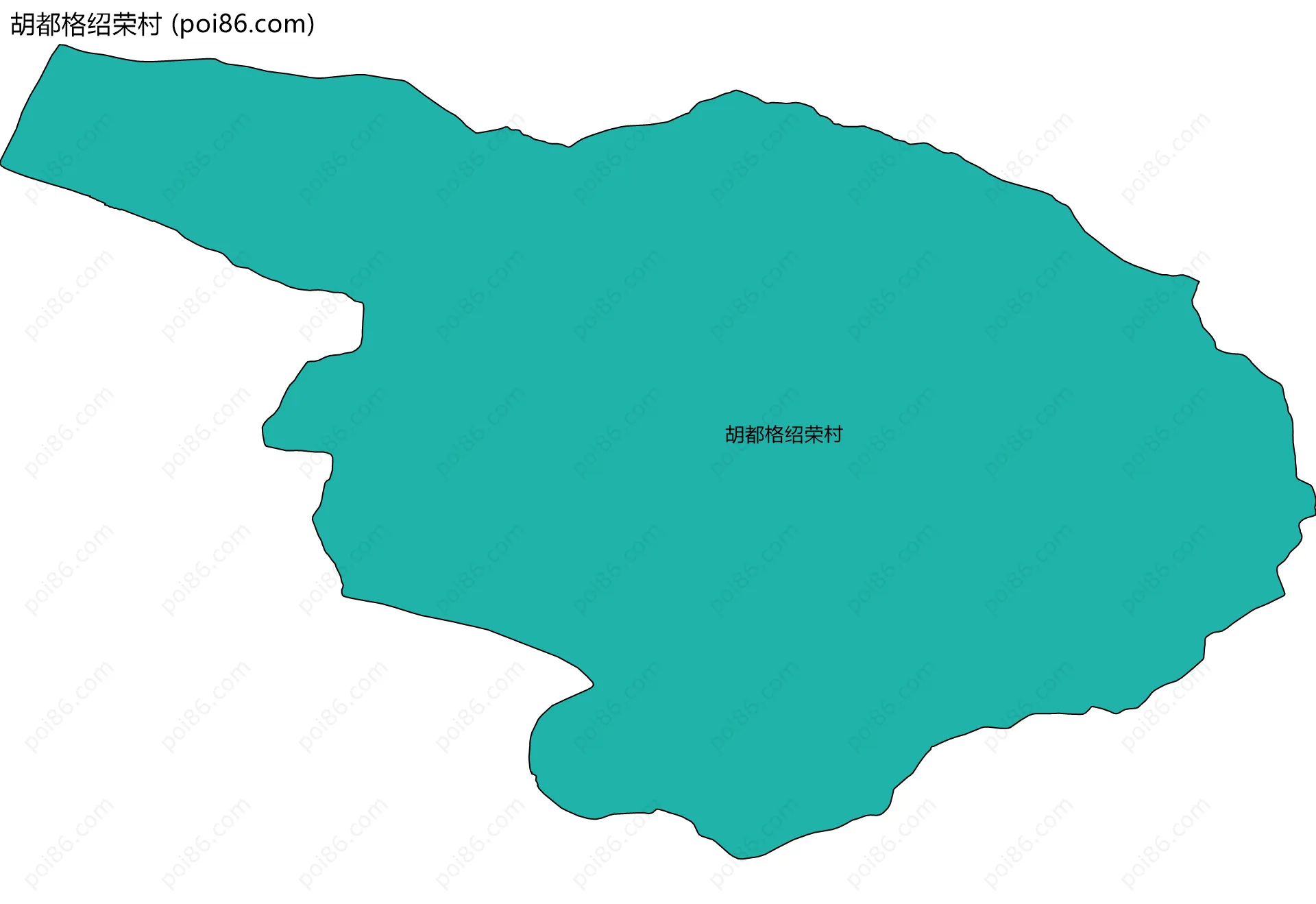 胡都格绍荣村边界地图