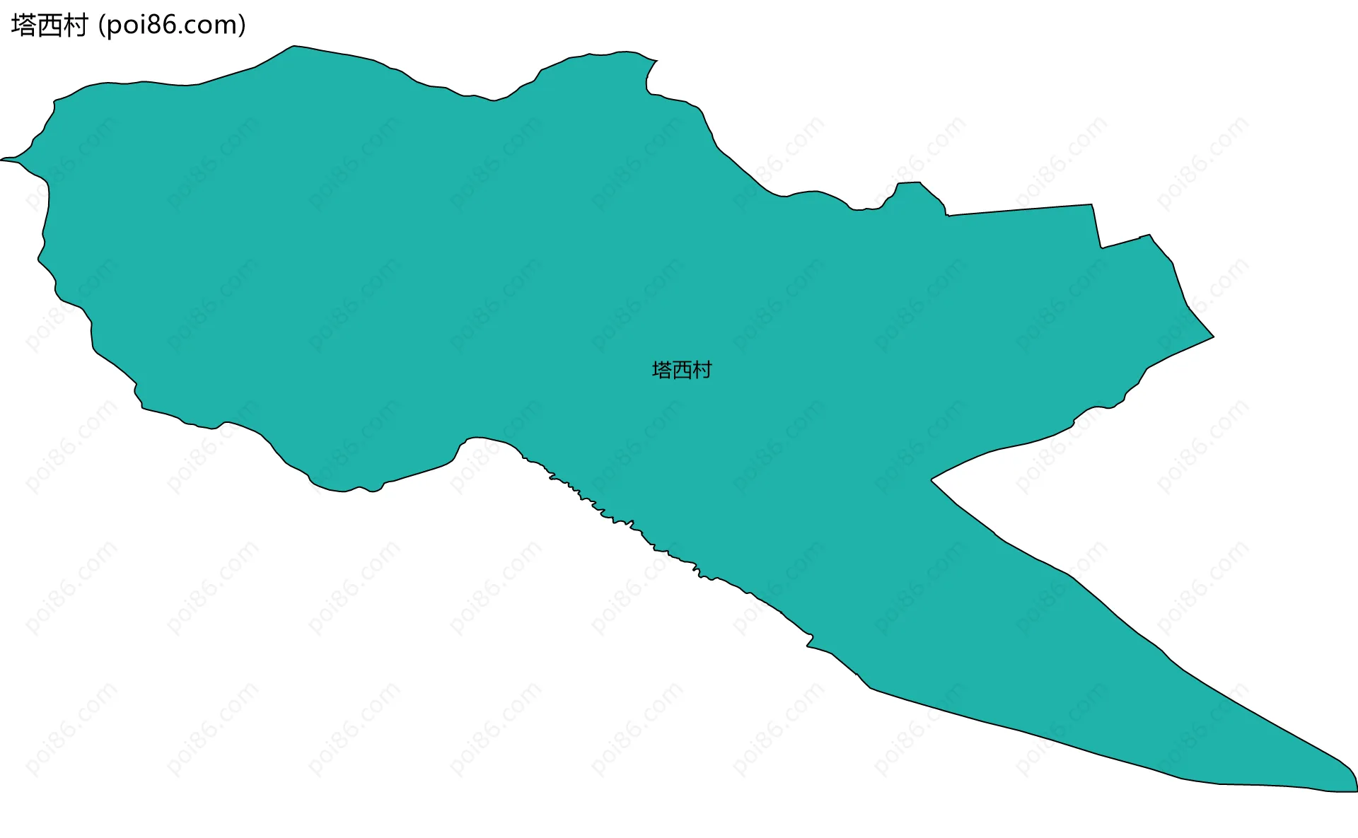 塔西村边界地图