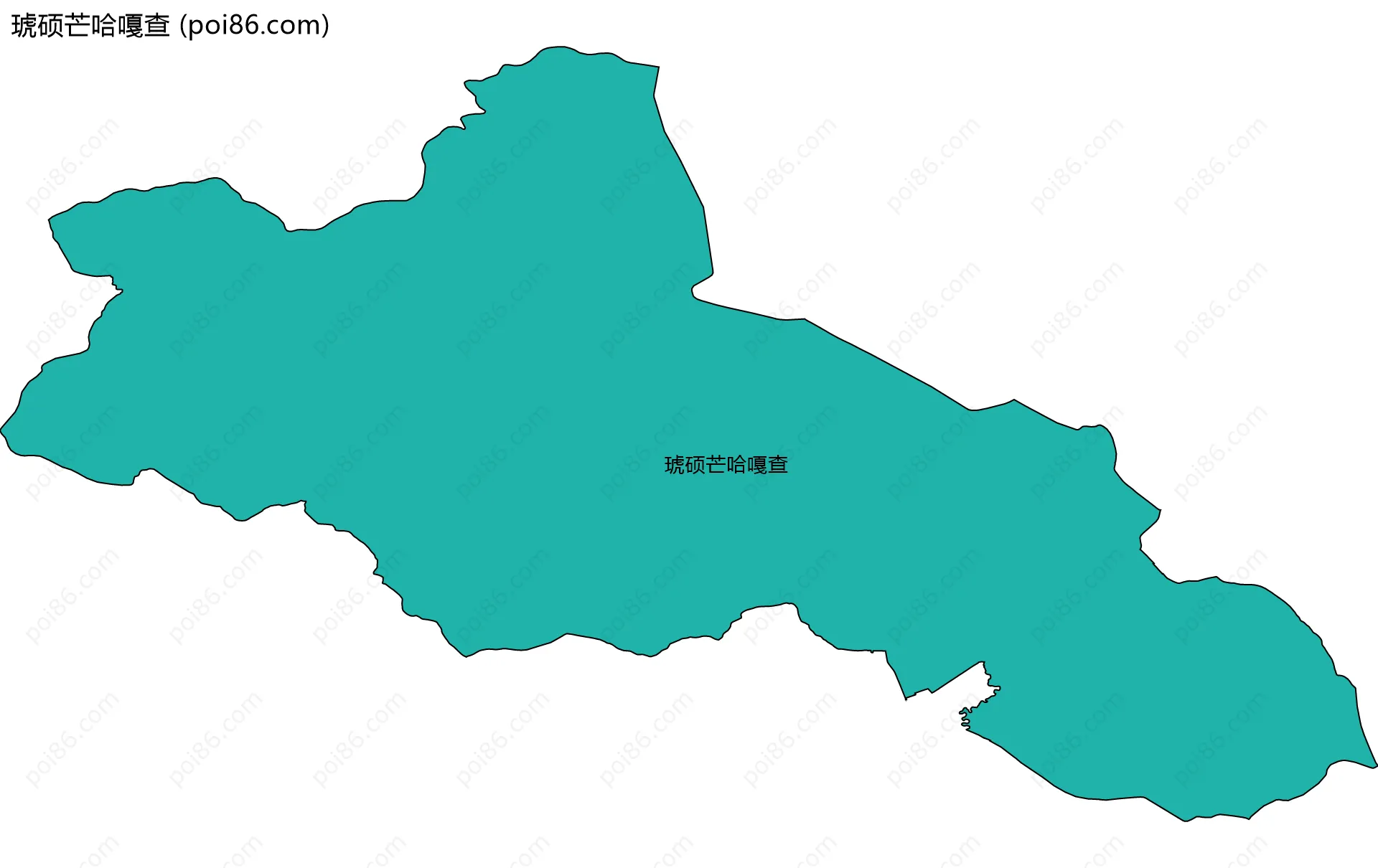 琥硕芒哈嘎查边界地图