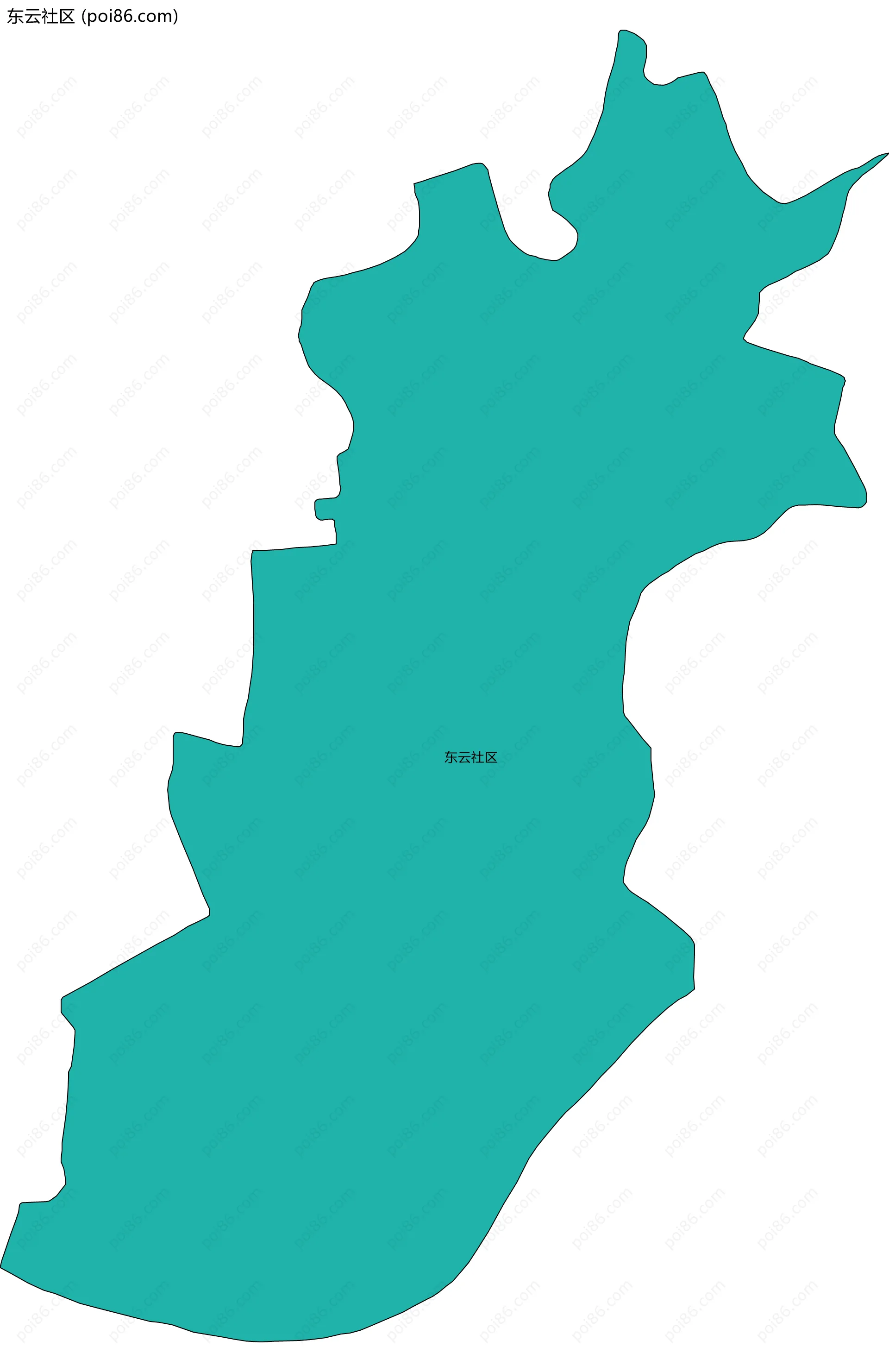 东云社区边界地图