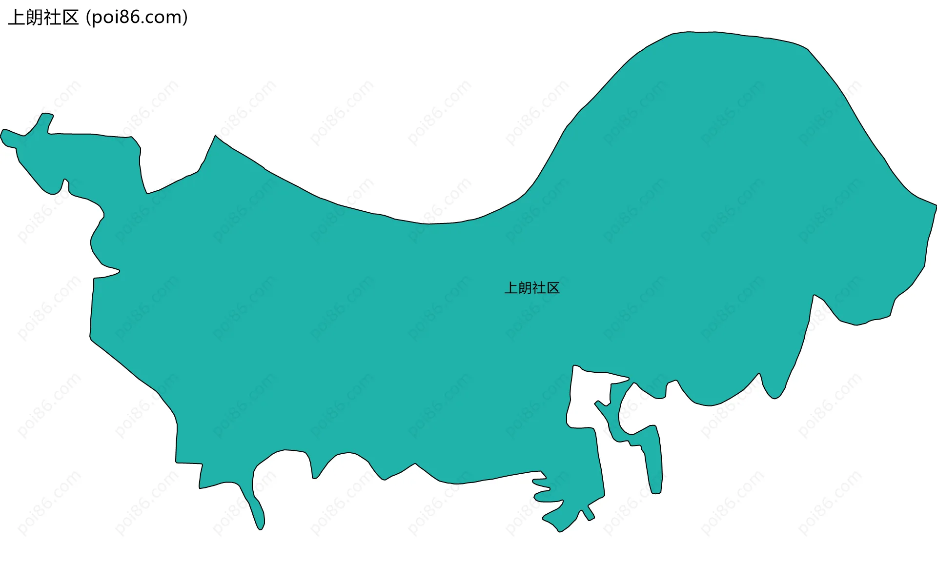 上朗社区边界地图