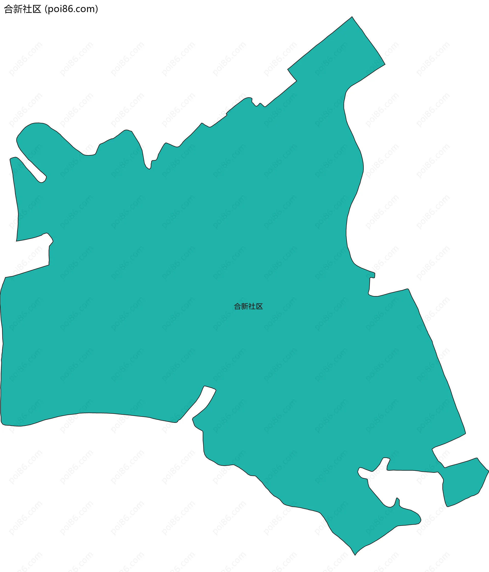 合新社区边界地图