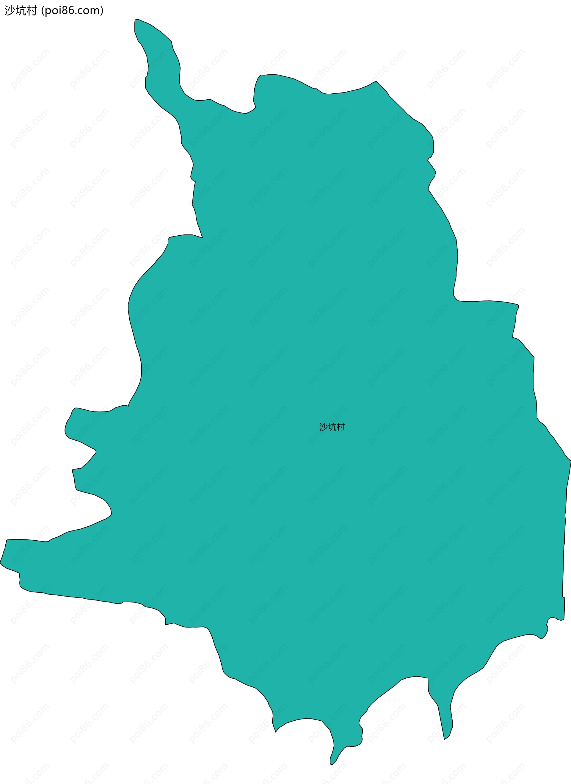沙坑村边界地图