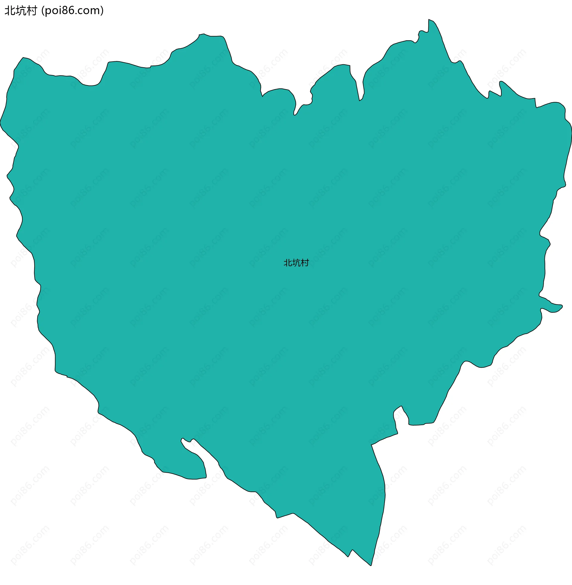 北坑村边界地图