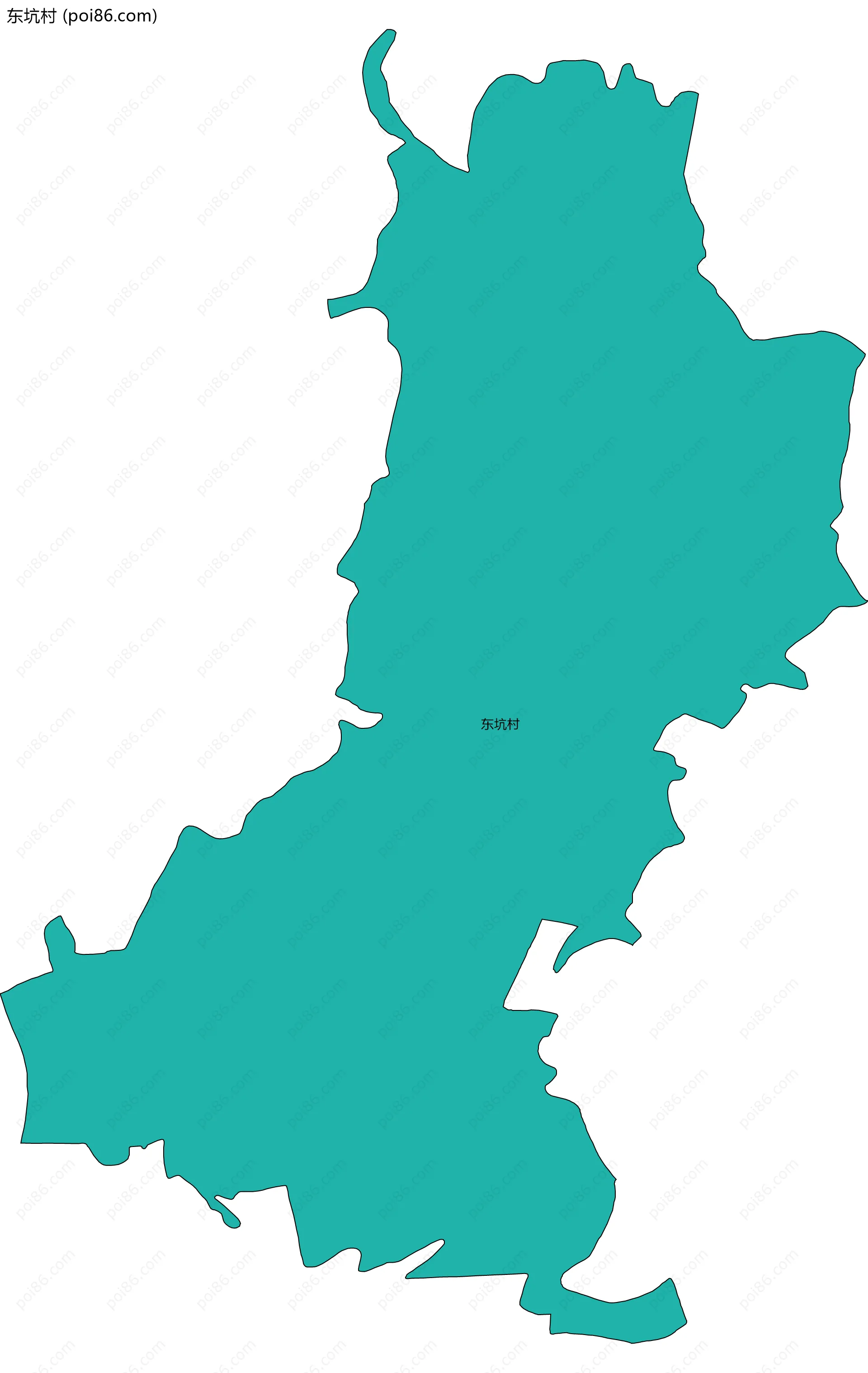 东坑村边界地图