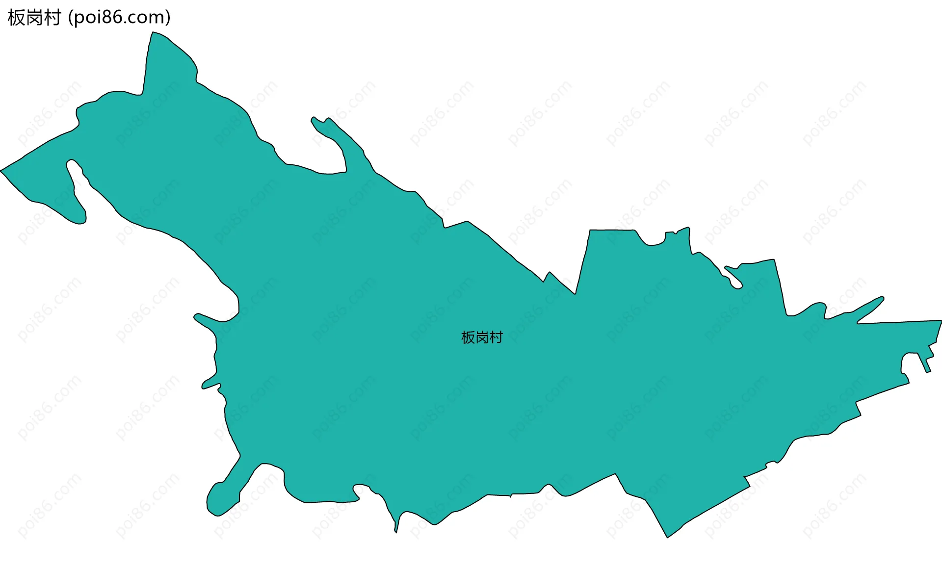 板岗村边界地图