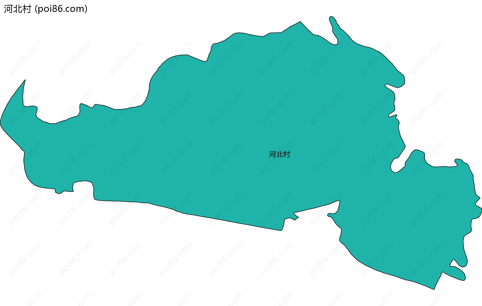 河北村边界地图