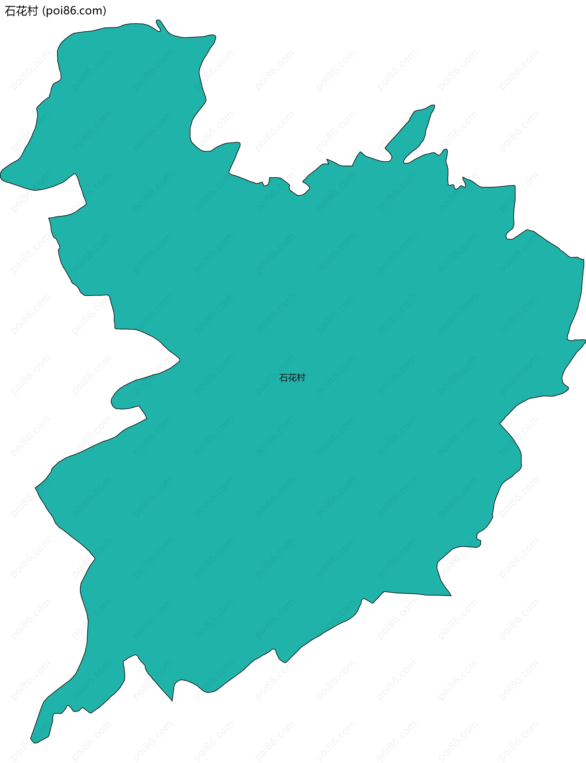 石花村边界地图