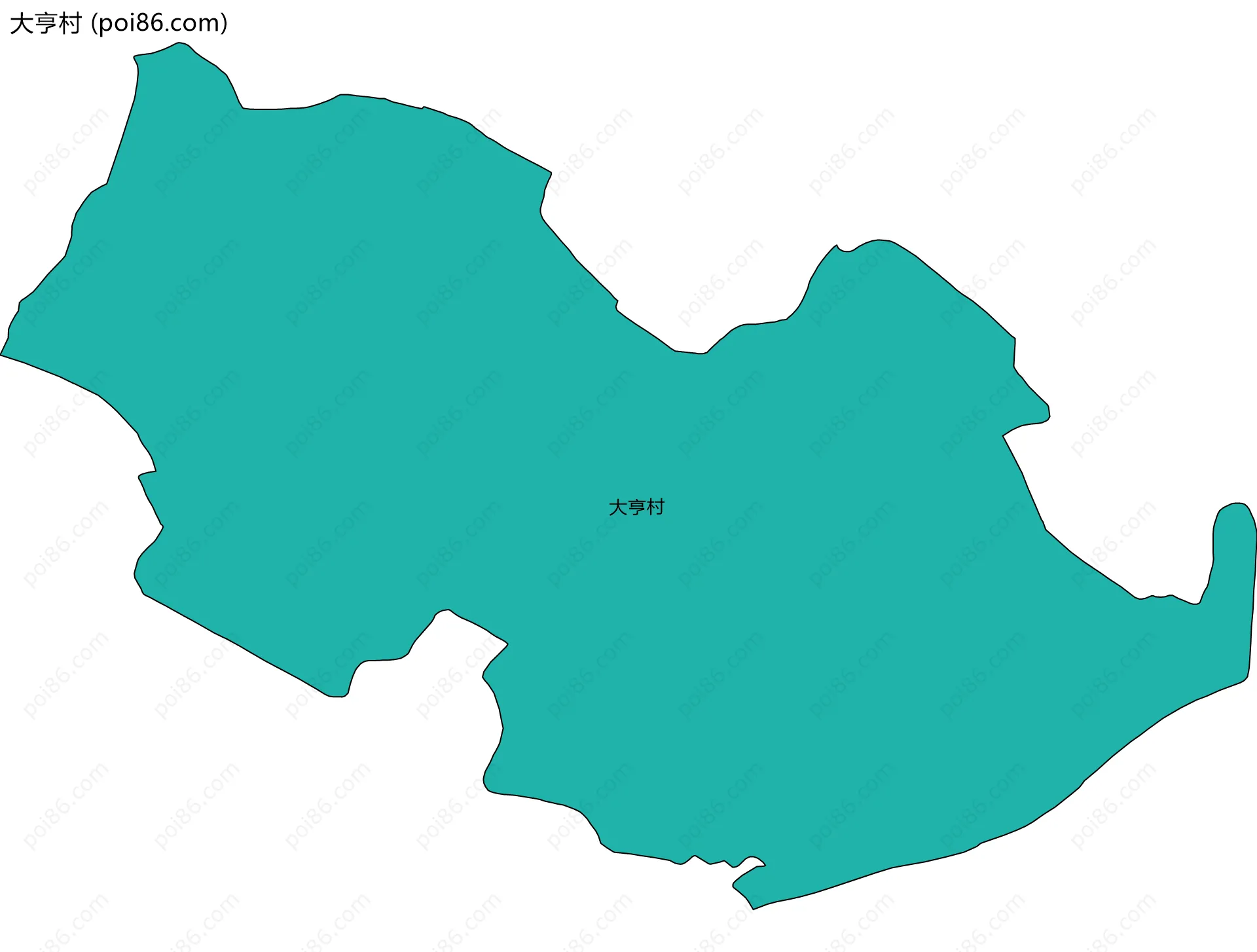 大亨村边界地图