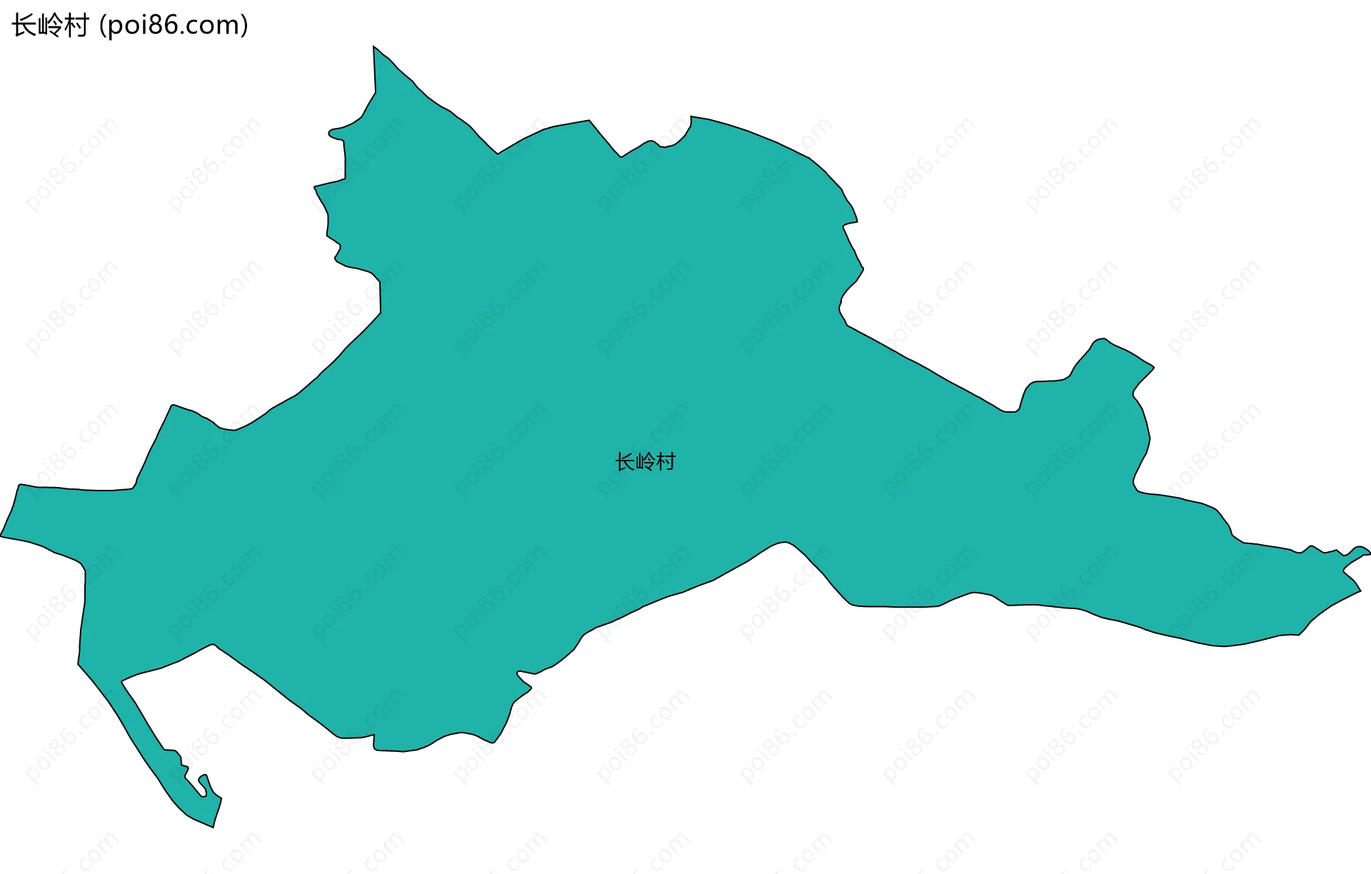 长岭村边界地图