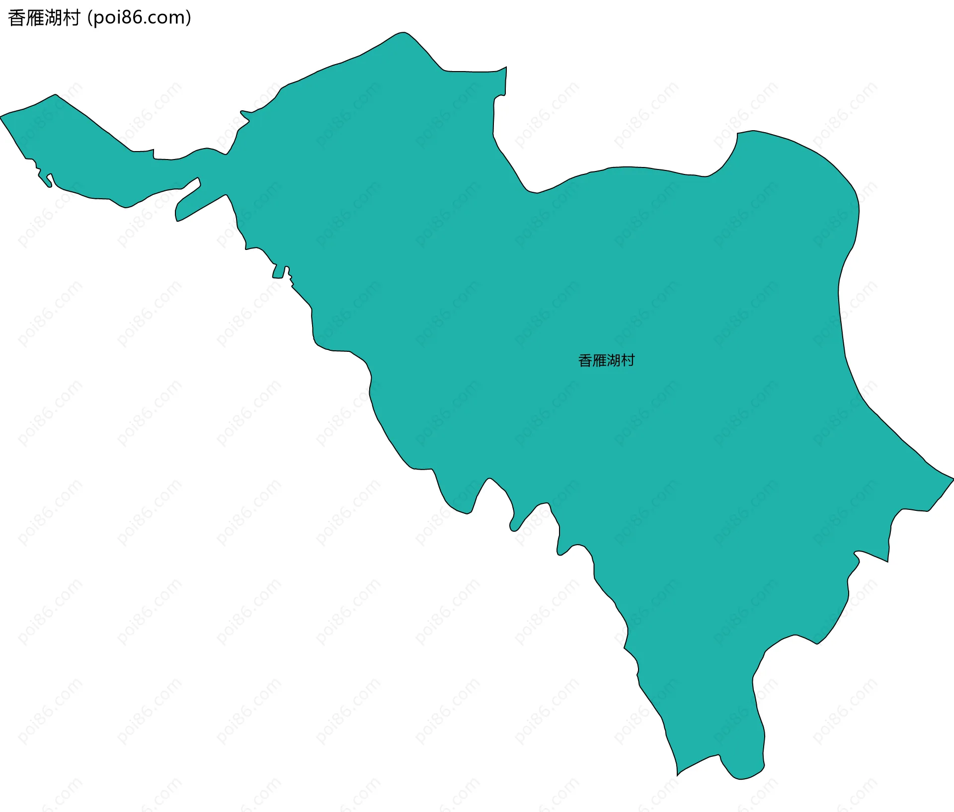 香雁湖村边界地图