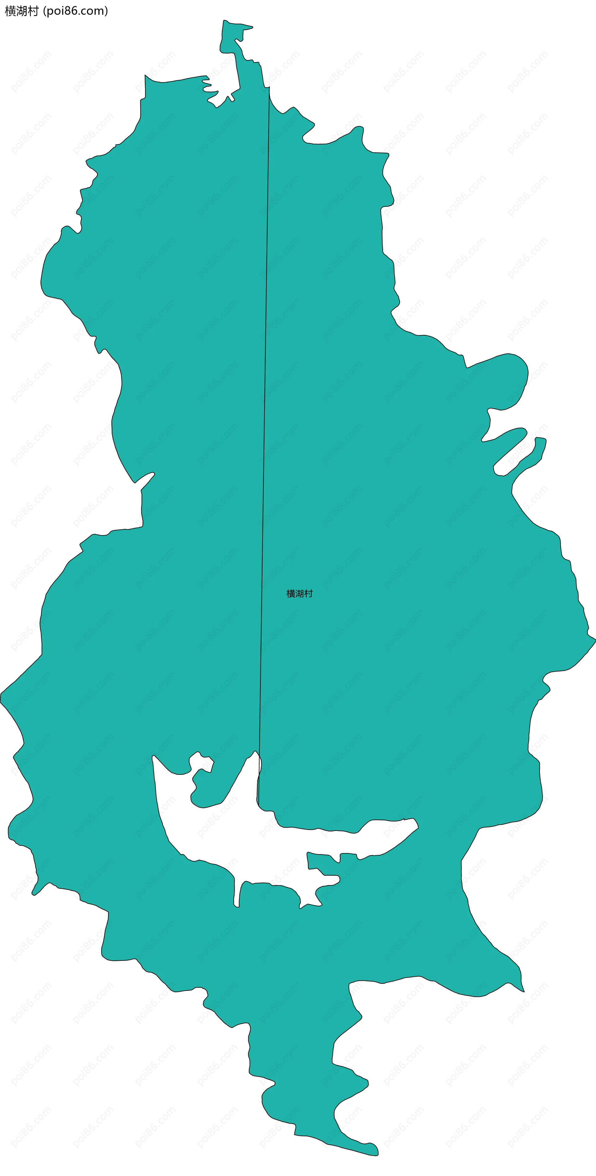 横湖村边界地图