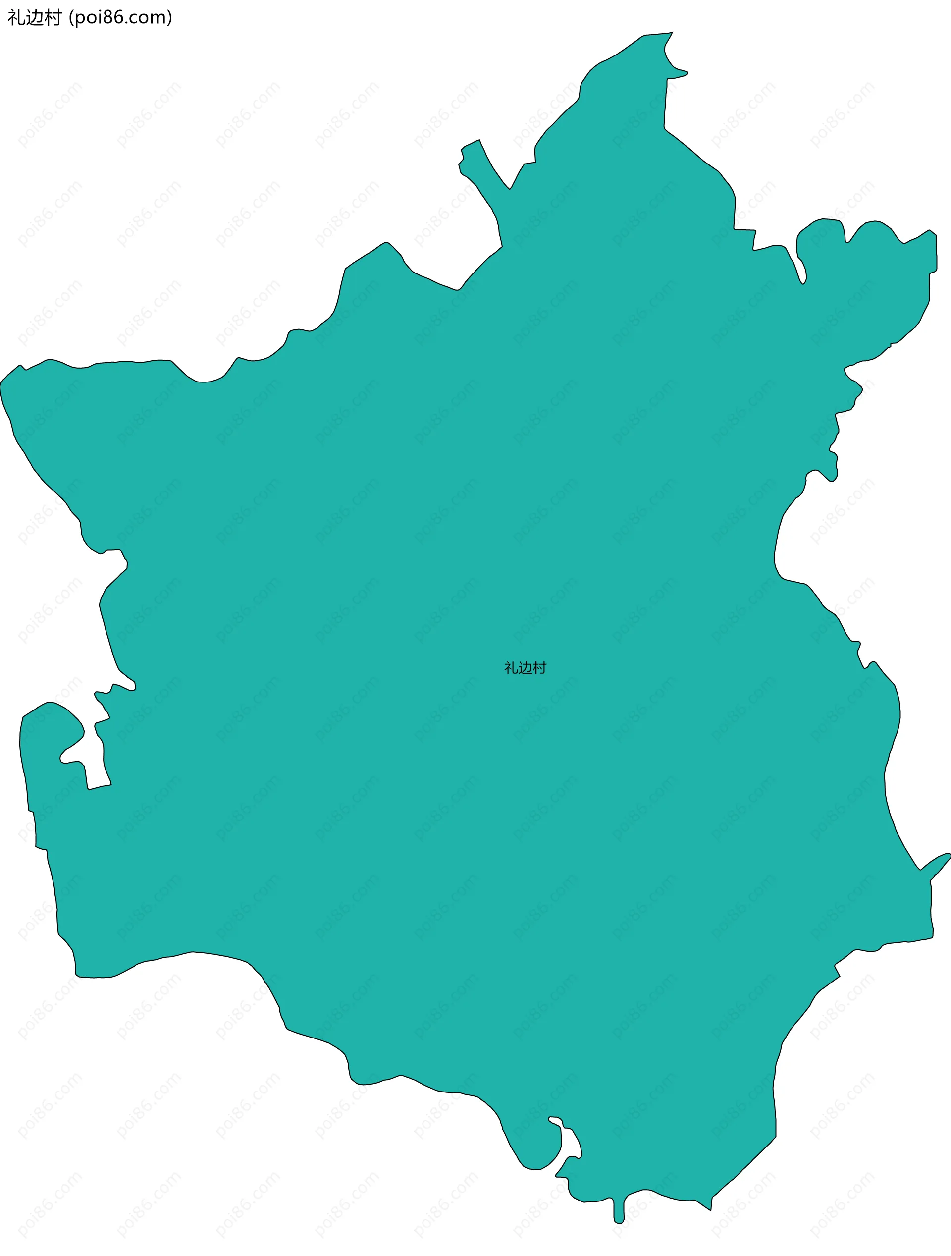 礼边村边界地图