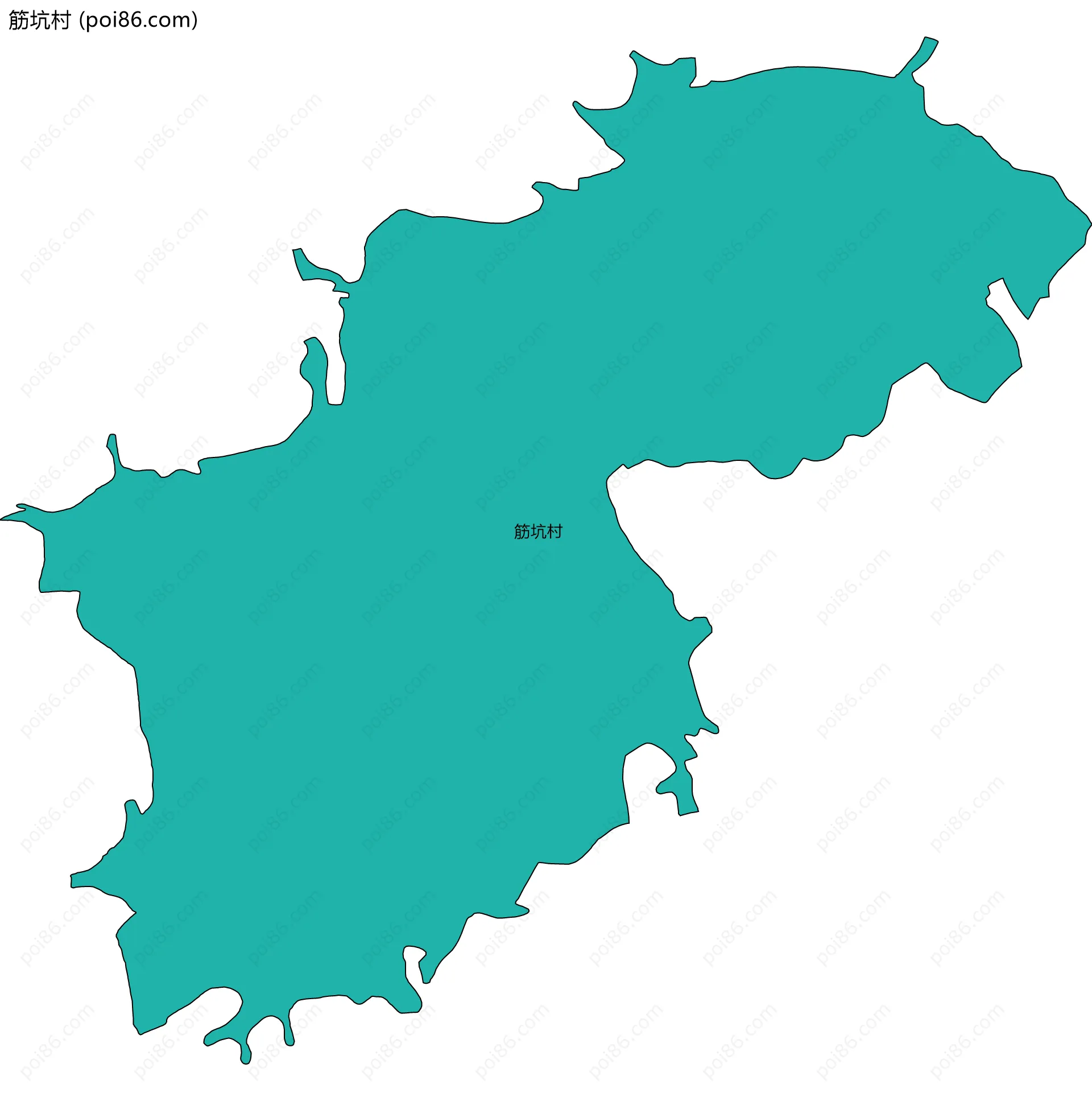 筋坑村边界地图