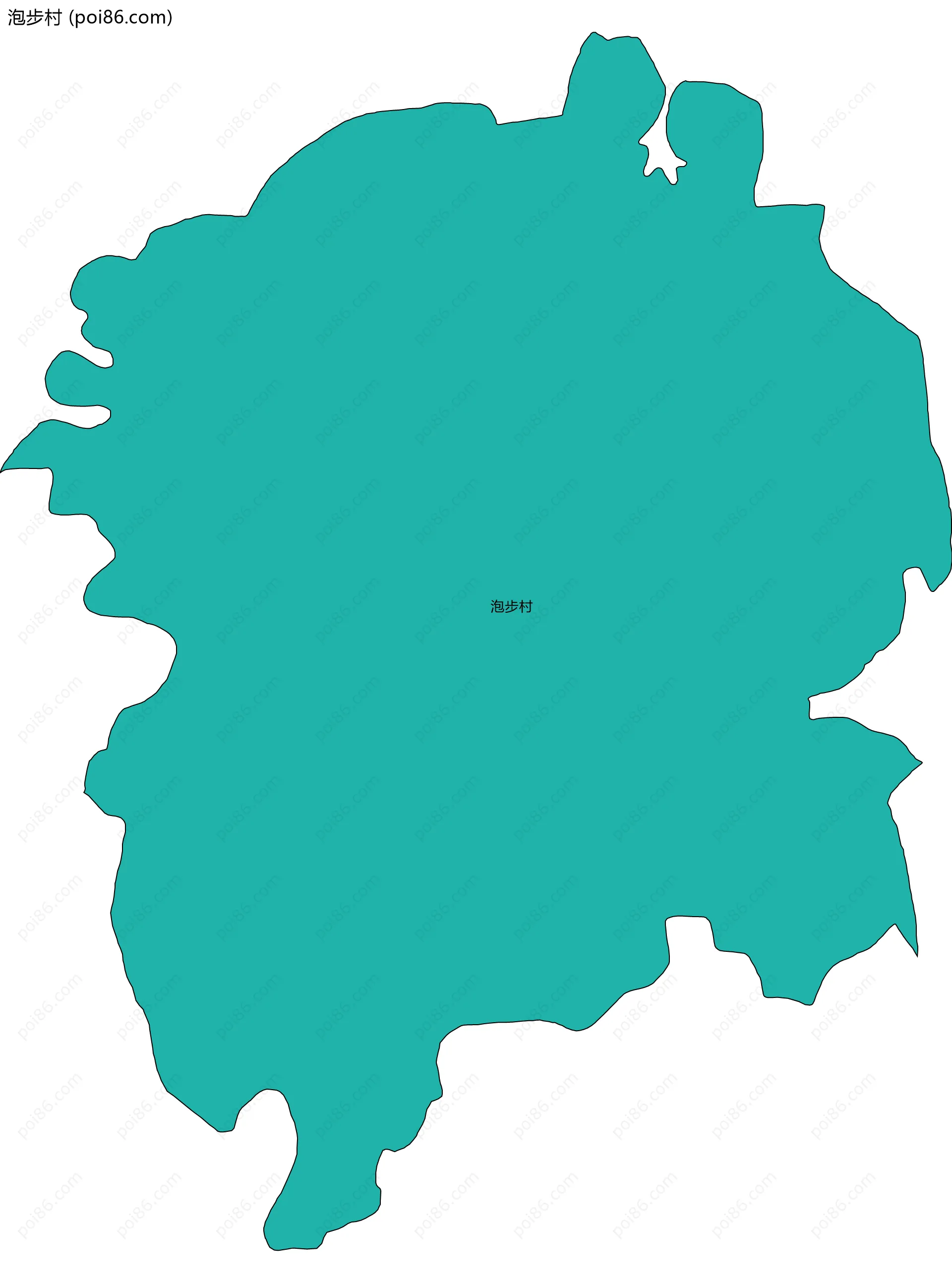 泡步村边界地图