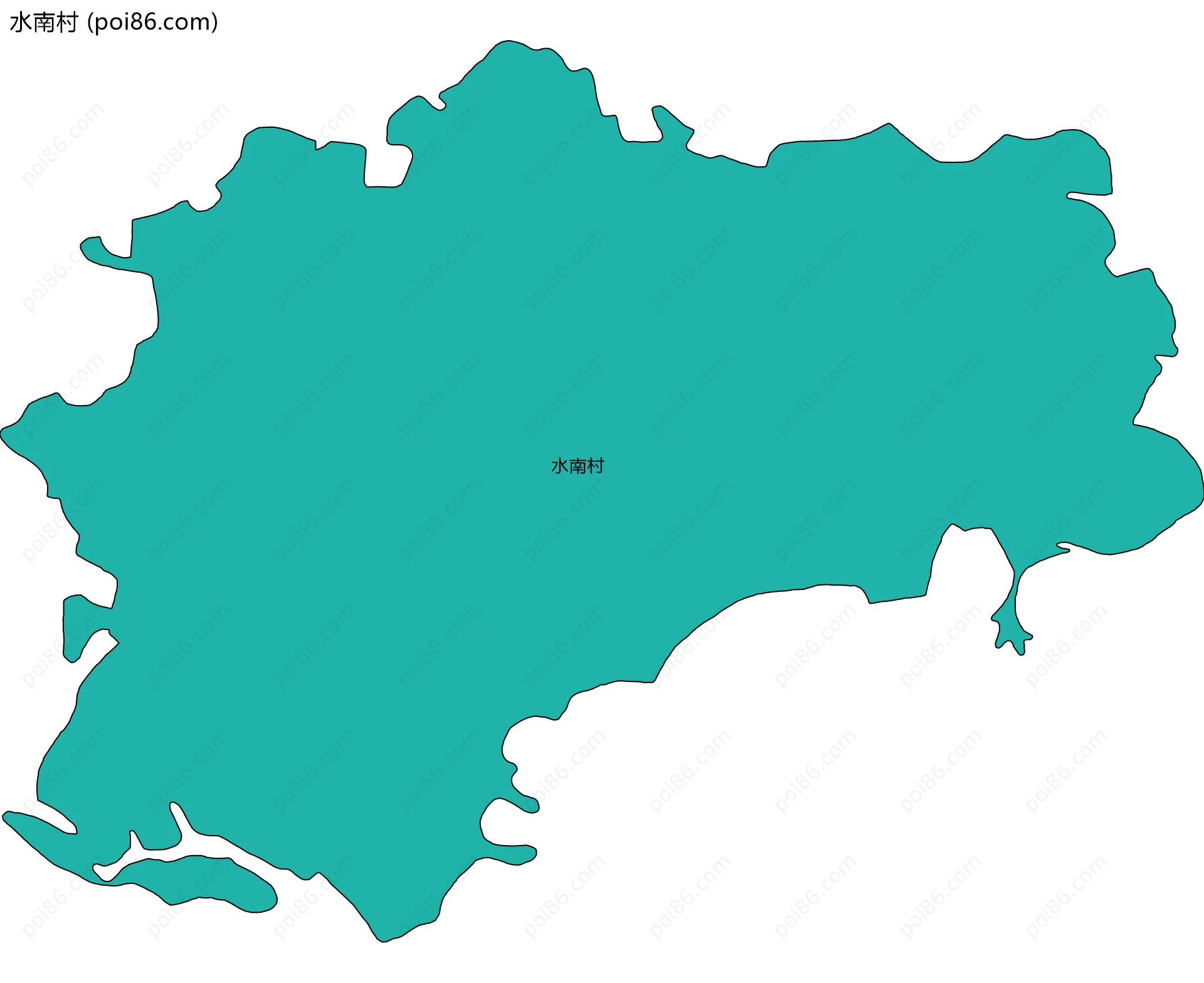 水南村边界地图