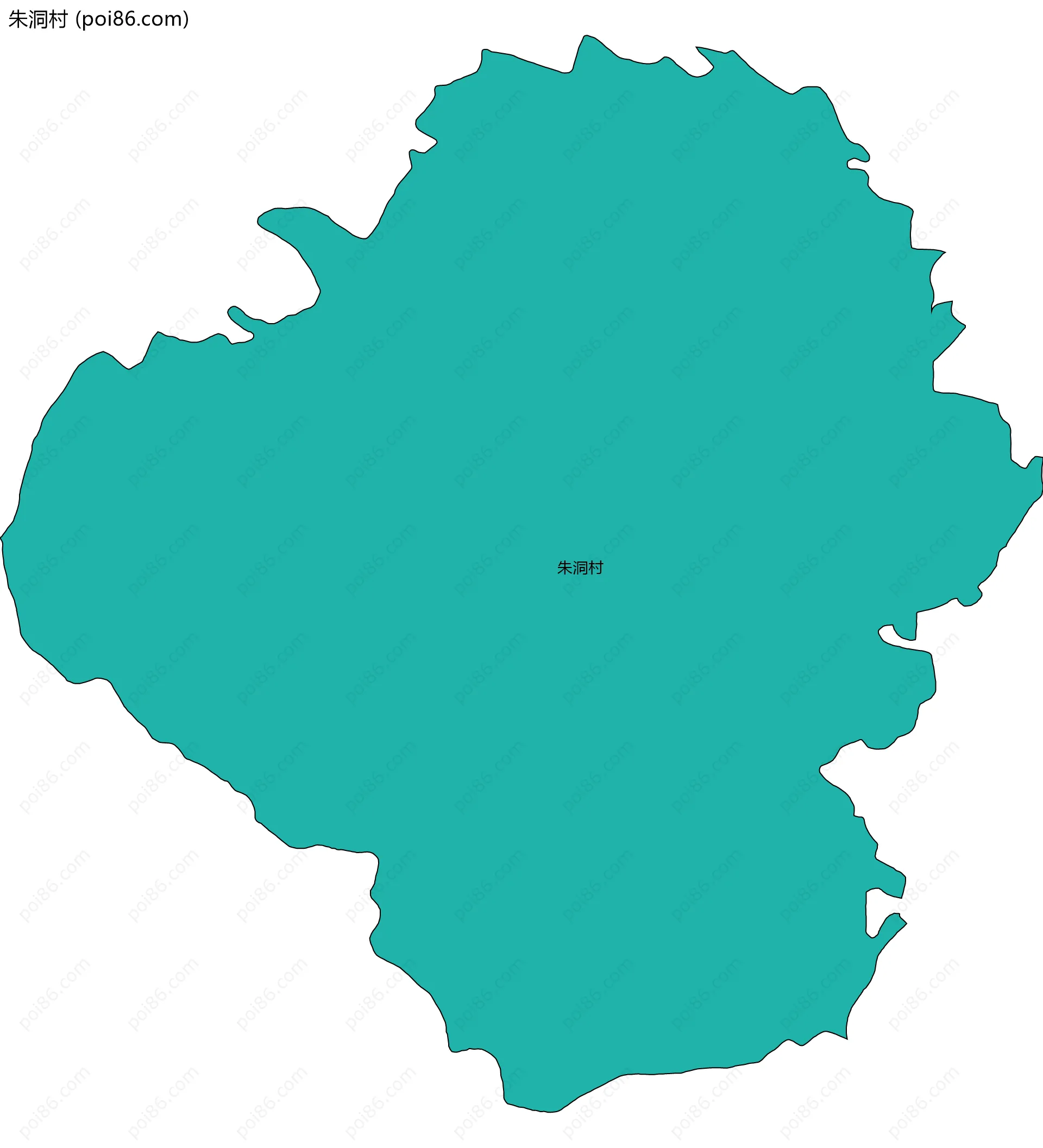 朱洞村边界地图