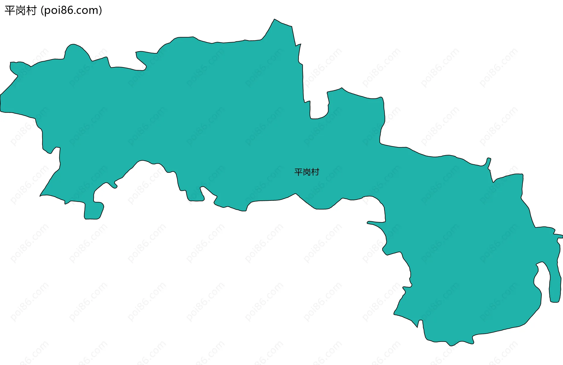 平岗村边界地图