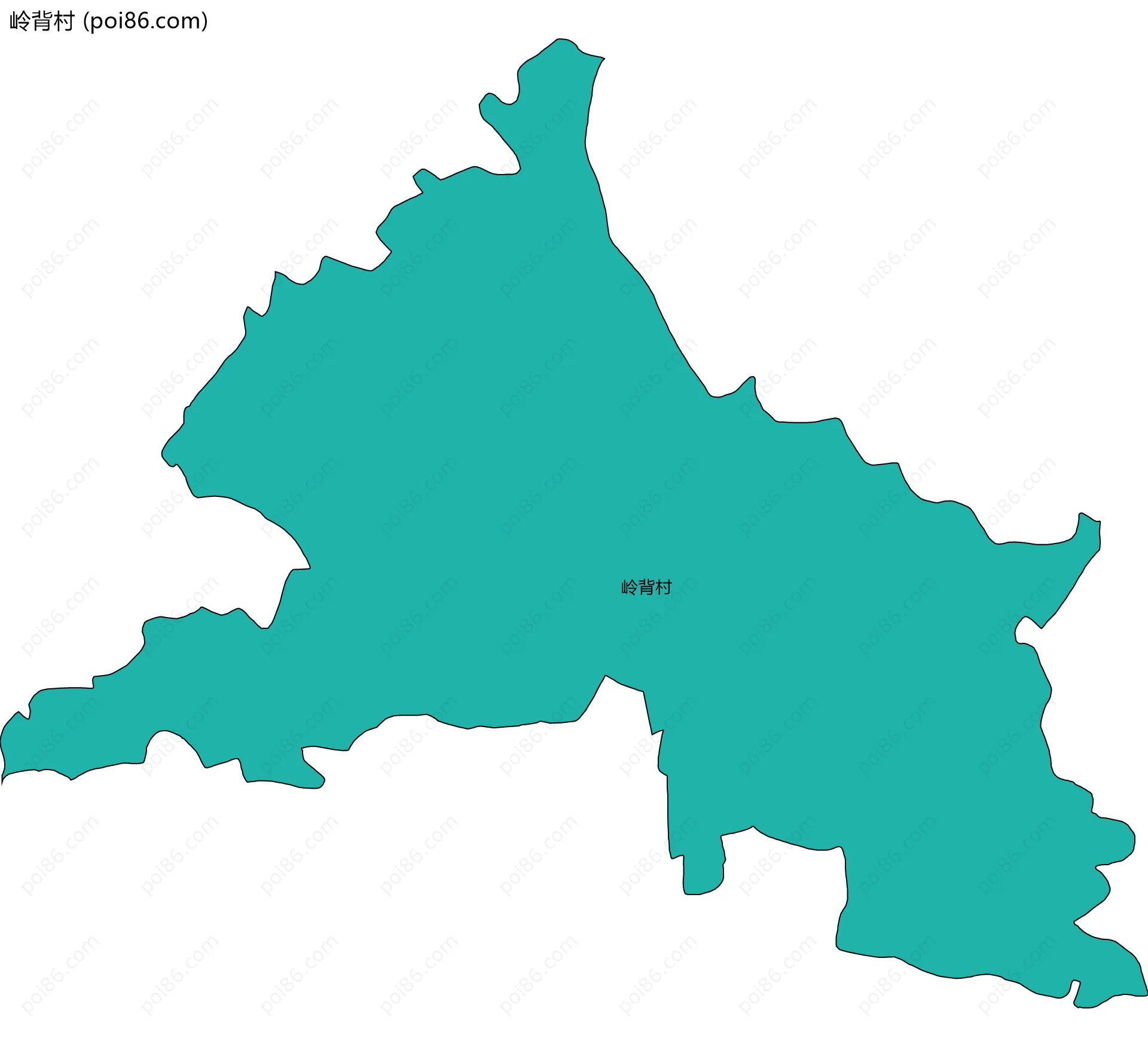 岭背村边界地图