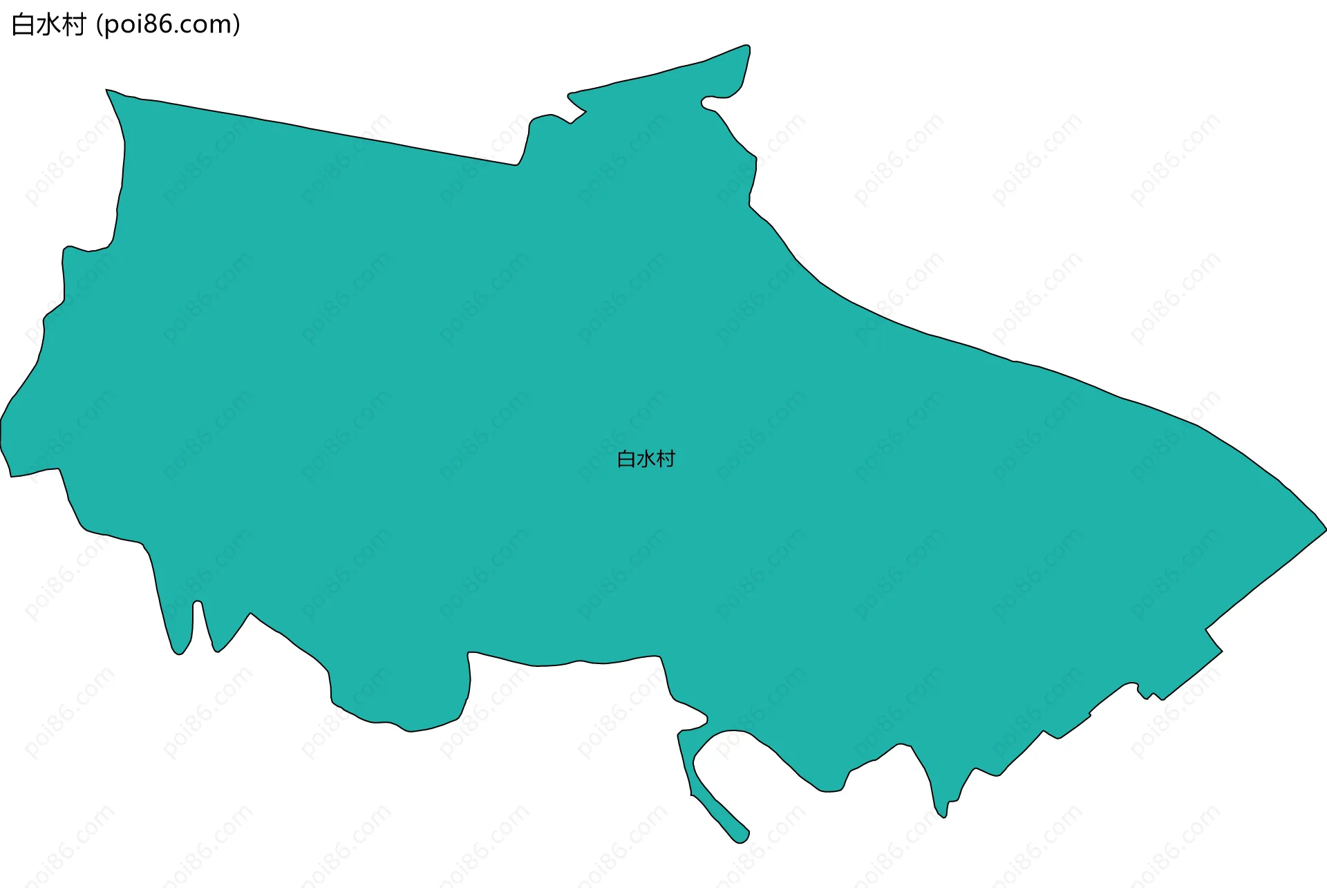 白水村边界地图