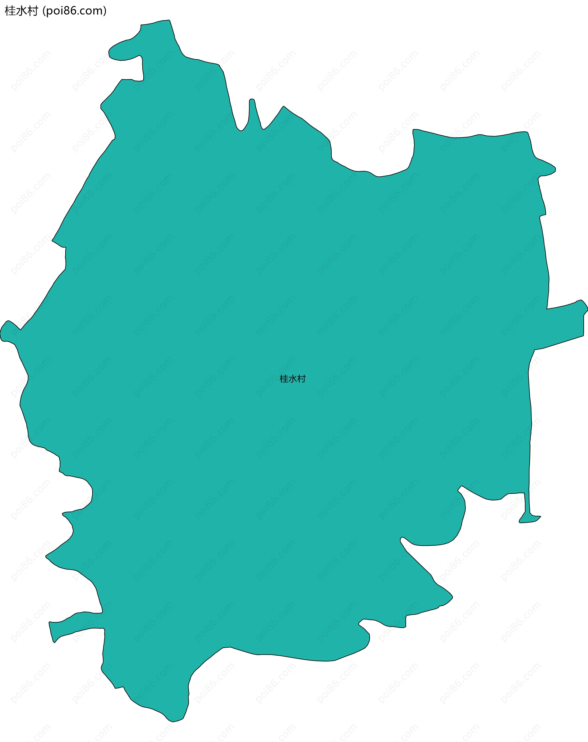 桂水村边界地图