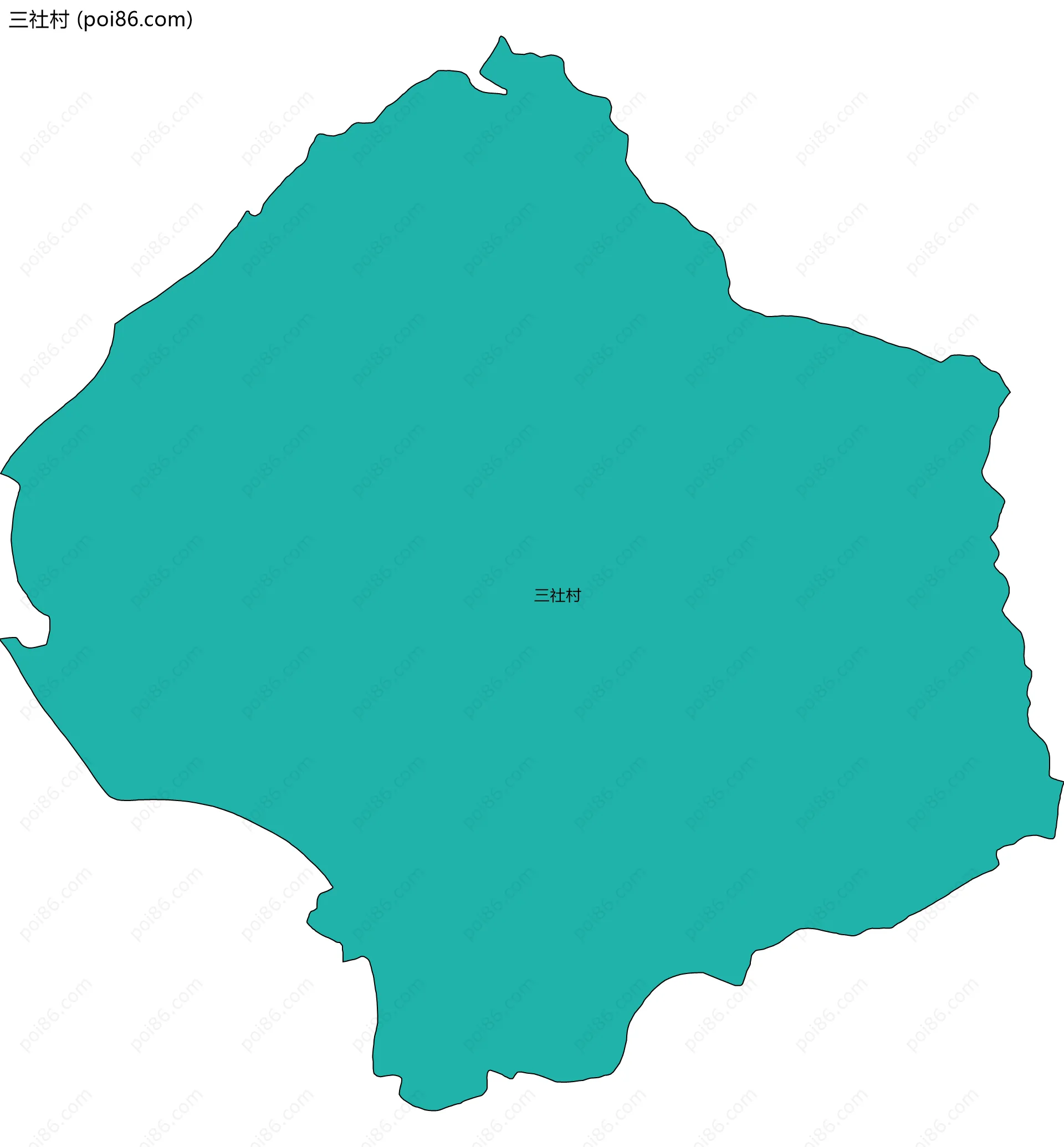 三社村边界地图